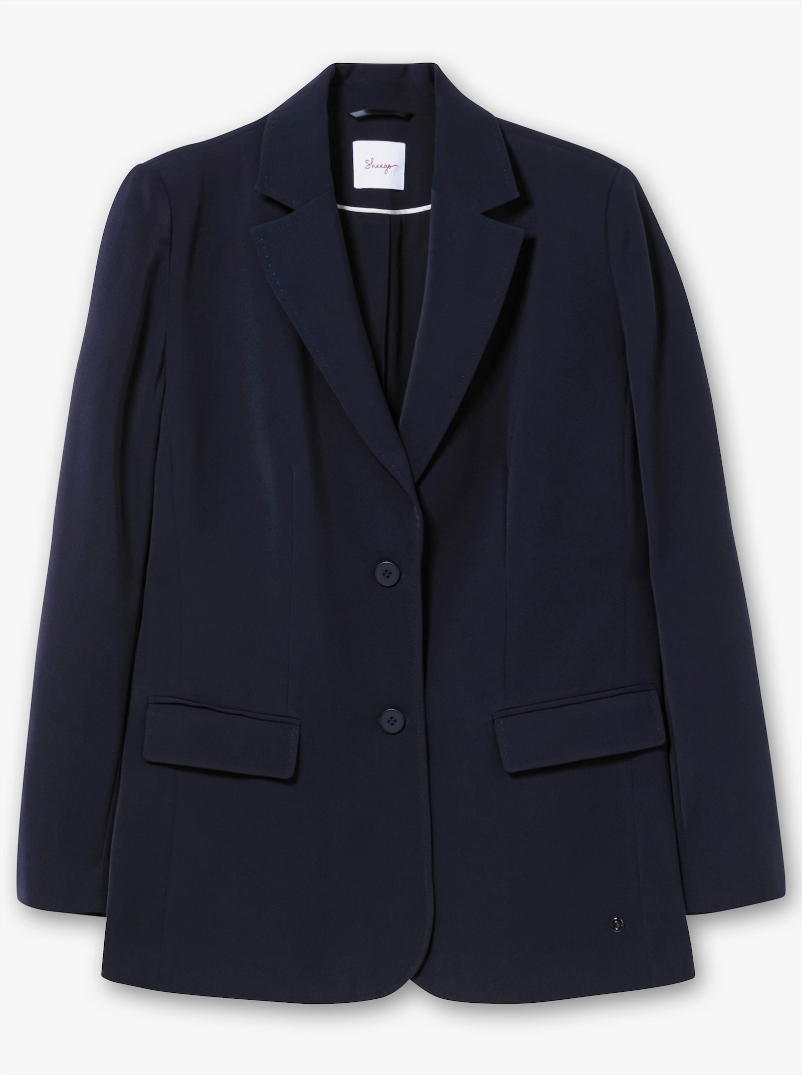 sheego Blazer mit Reverskragen - tiefblau