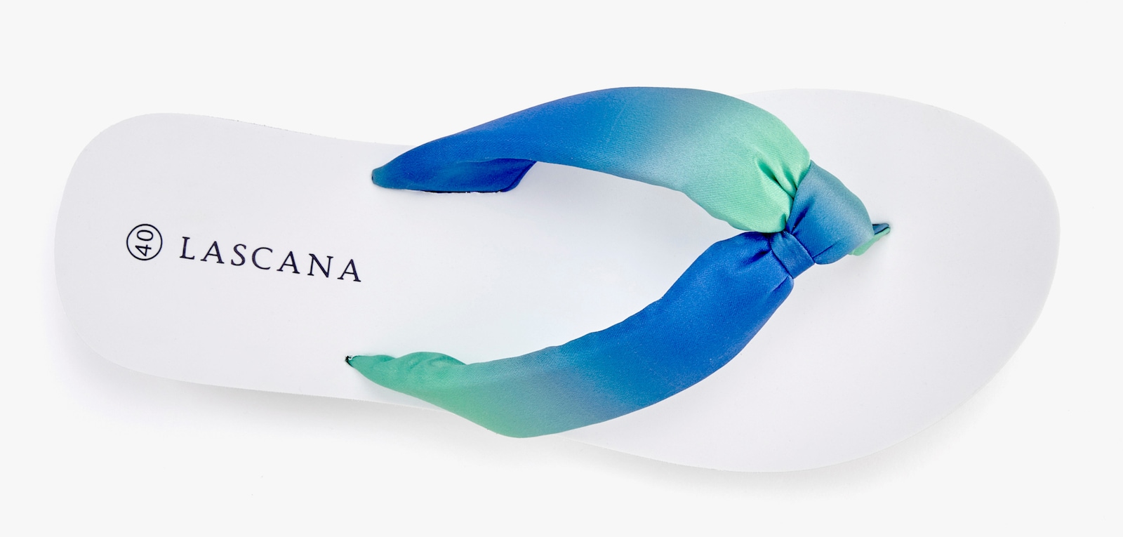 LASCANA Badslippers - turquoise kleurverloop