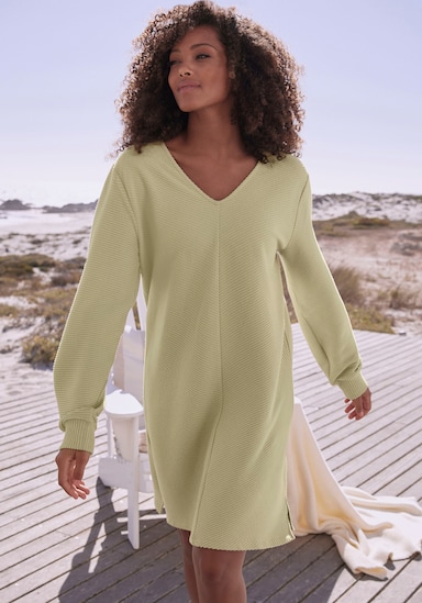 s.Oliver Robe en matière sweat - vert pistache