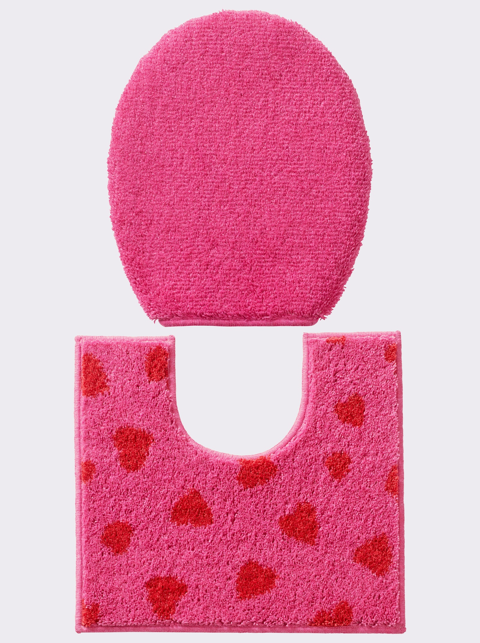 Grund Badematte - pink-rot-gemustert