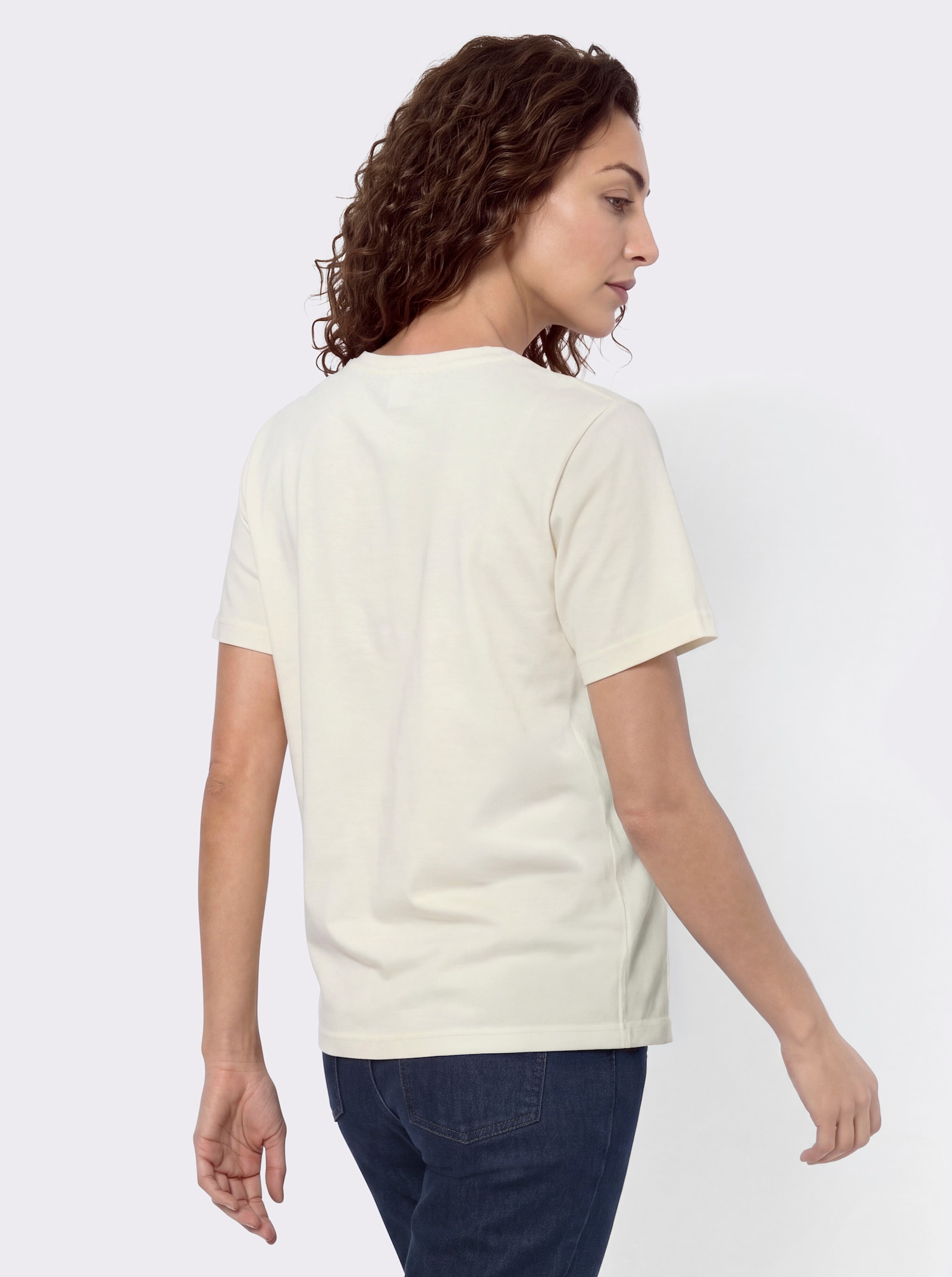 Shirt mit Druck vorne - champagner-schoko-bedruckt