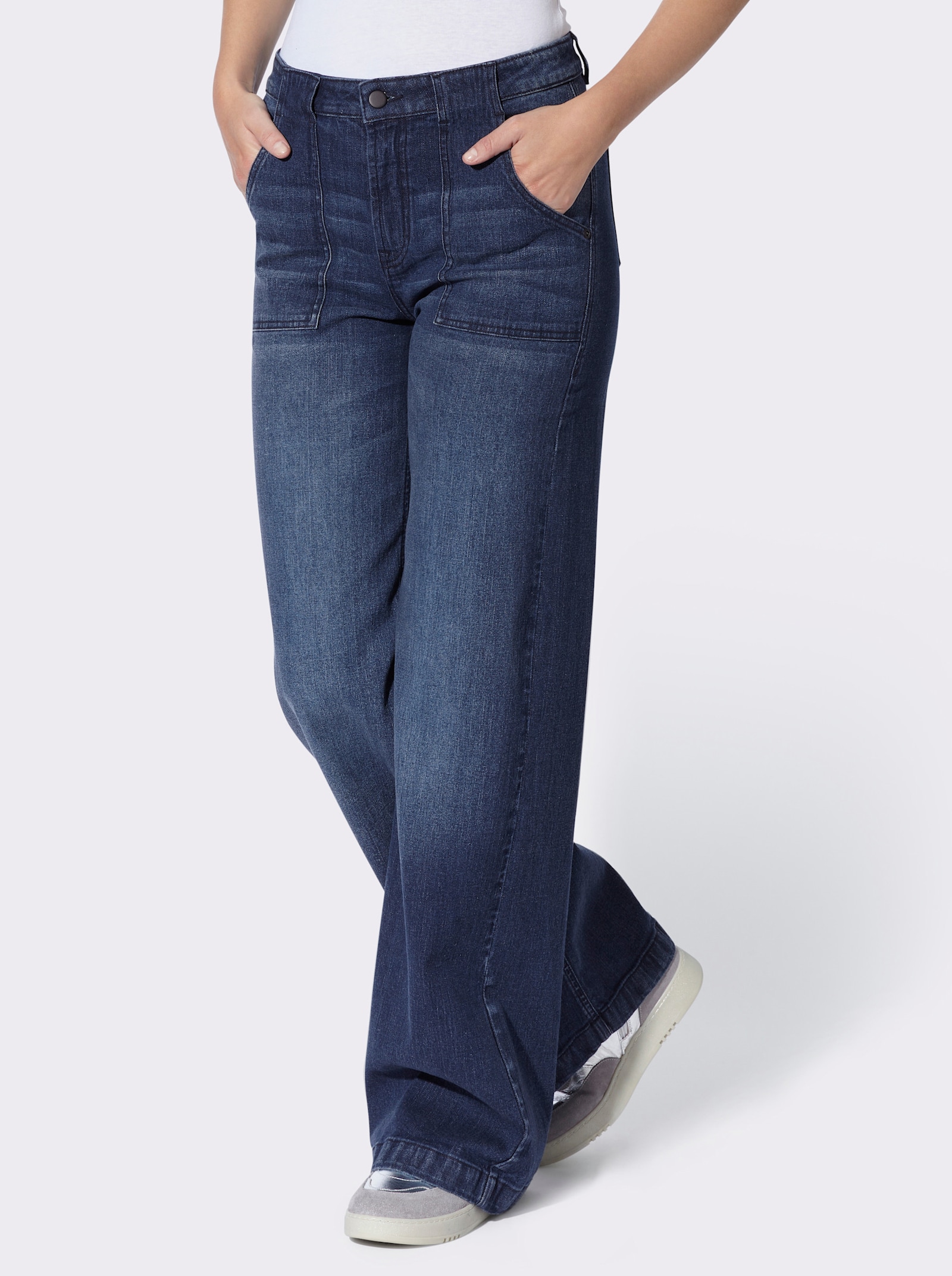 heine Jeans mit weitem Bein - dark blue