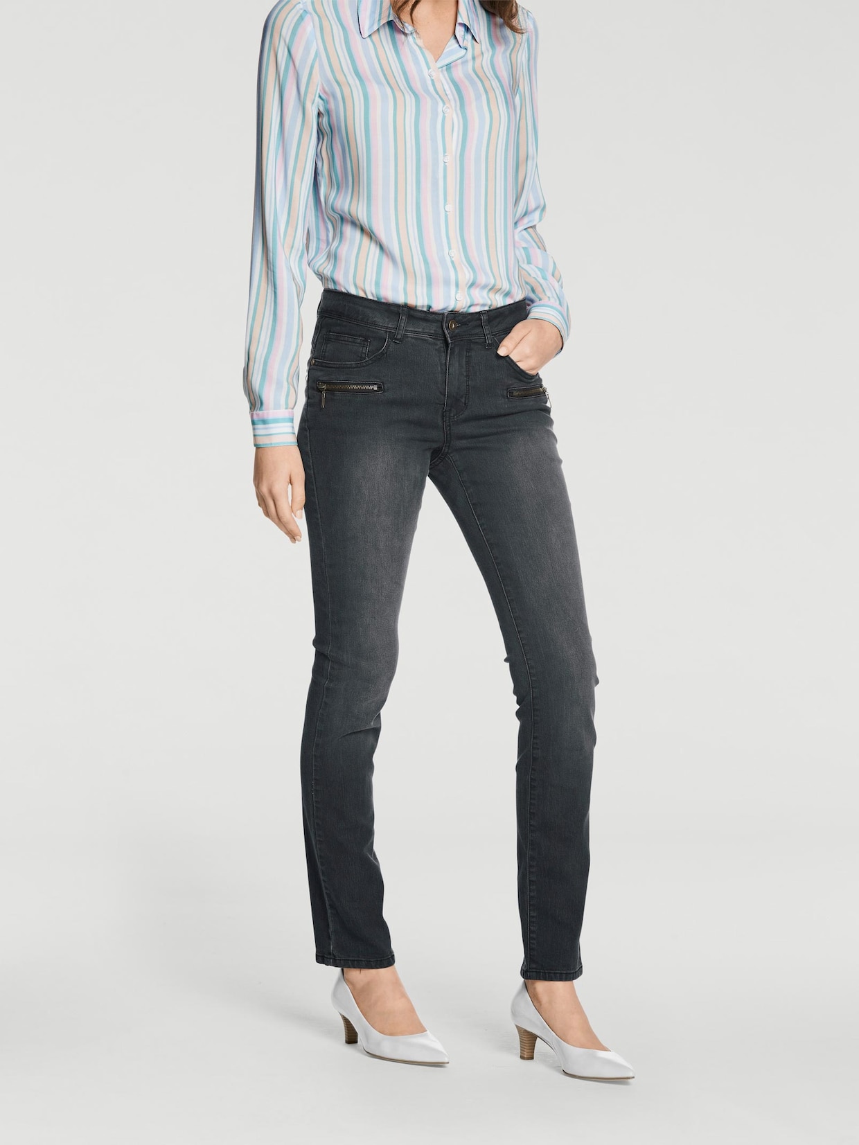 Rick Cardona 'Buik weg'-jeans - black stone