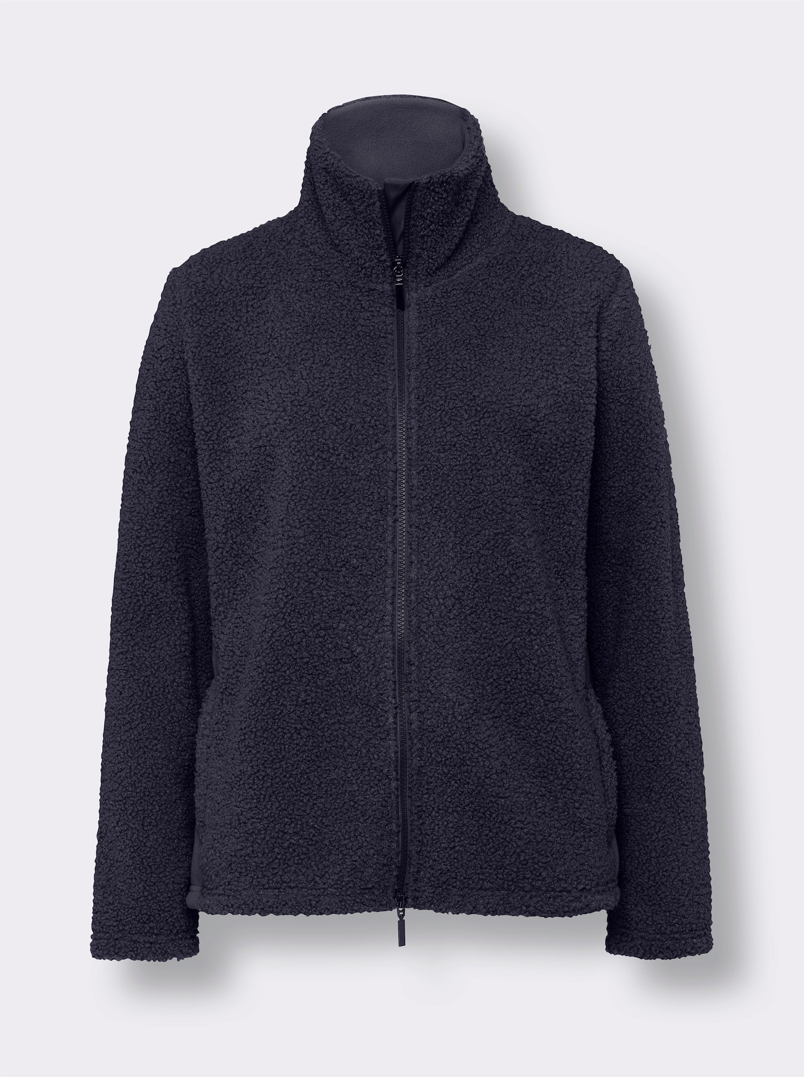 heine Freizeitjacke aus Teddy-Fleece - marine