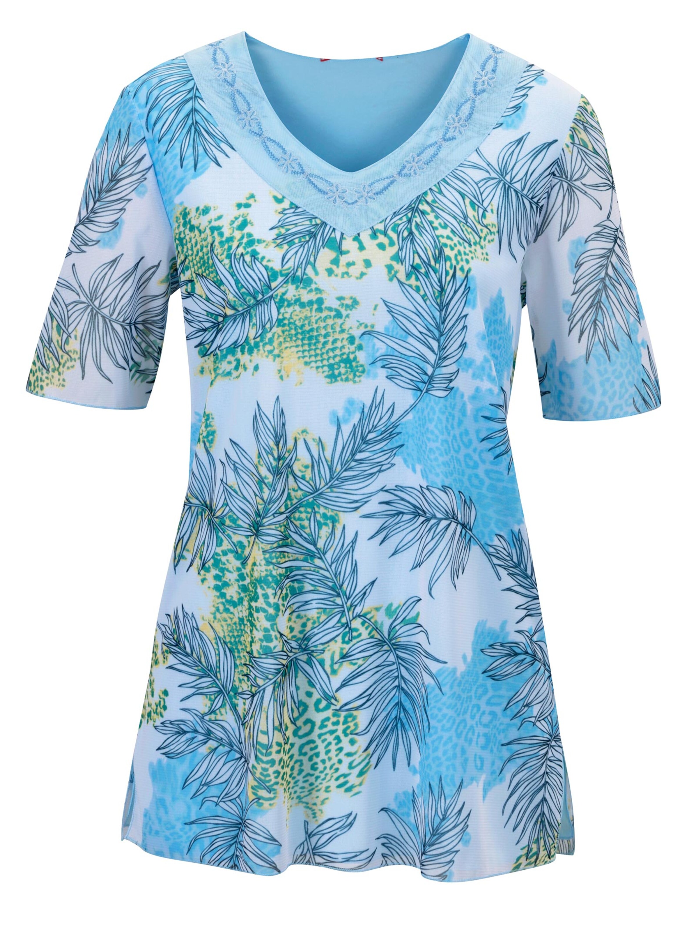 Shirttunika - blau-gemustert