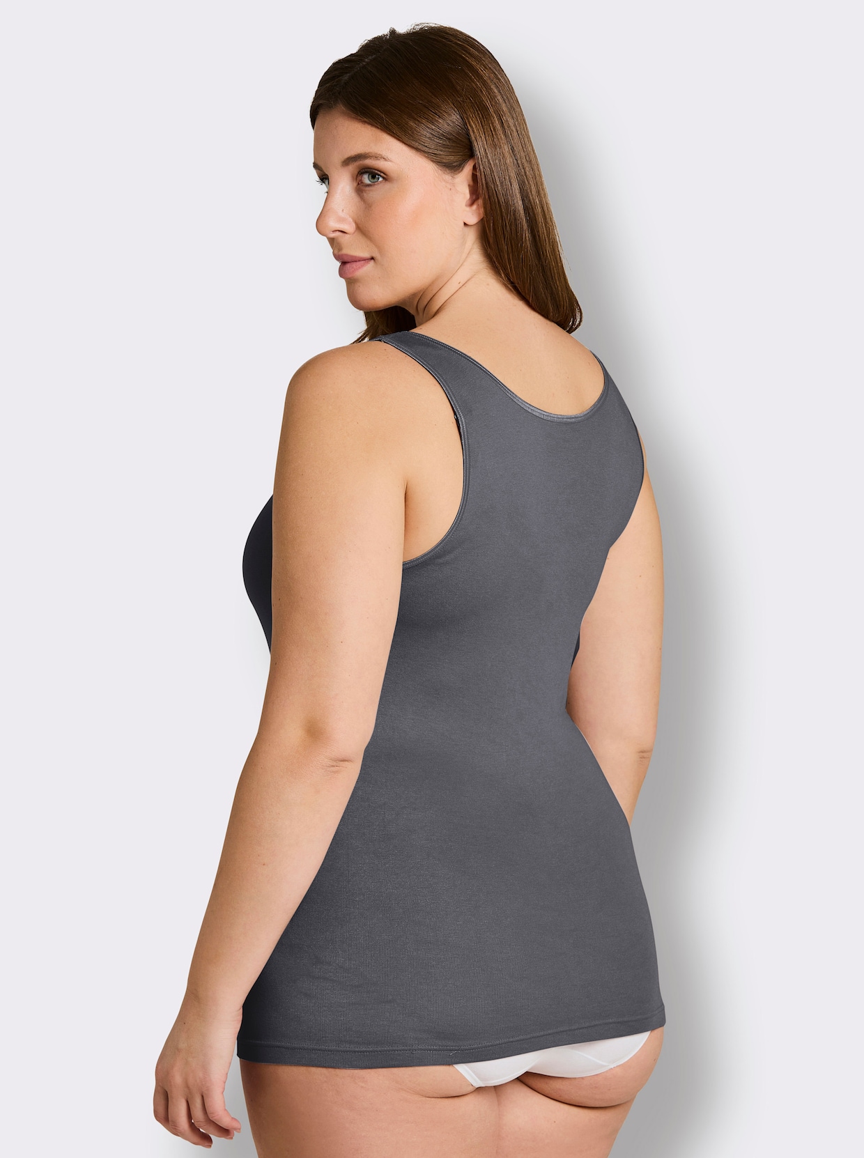 wäschepur Achselhemd in Modal-Qualität - anthrazit