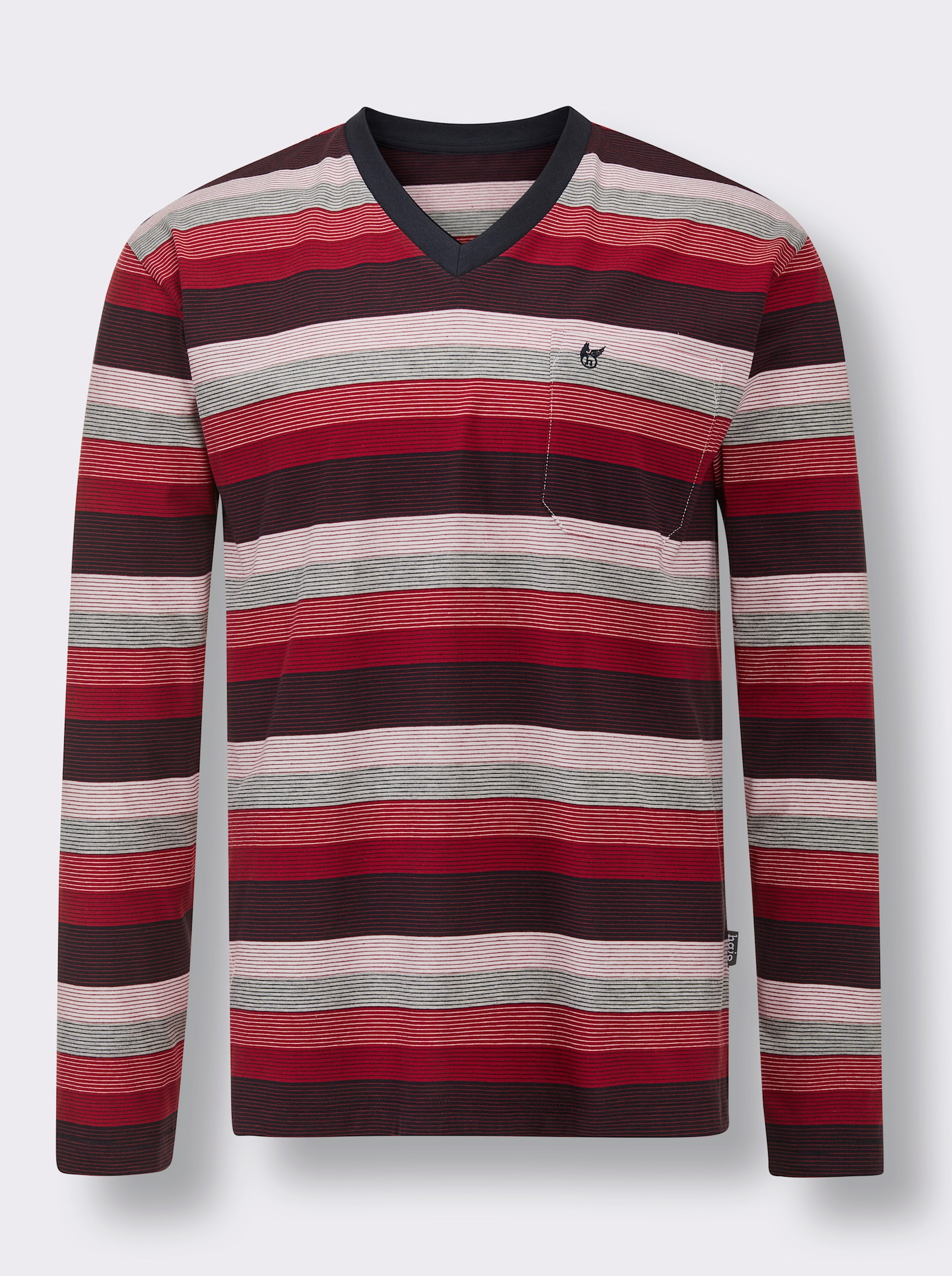 Hajo Pyjama - marine/rood gestreept