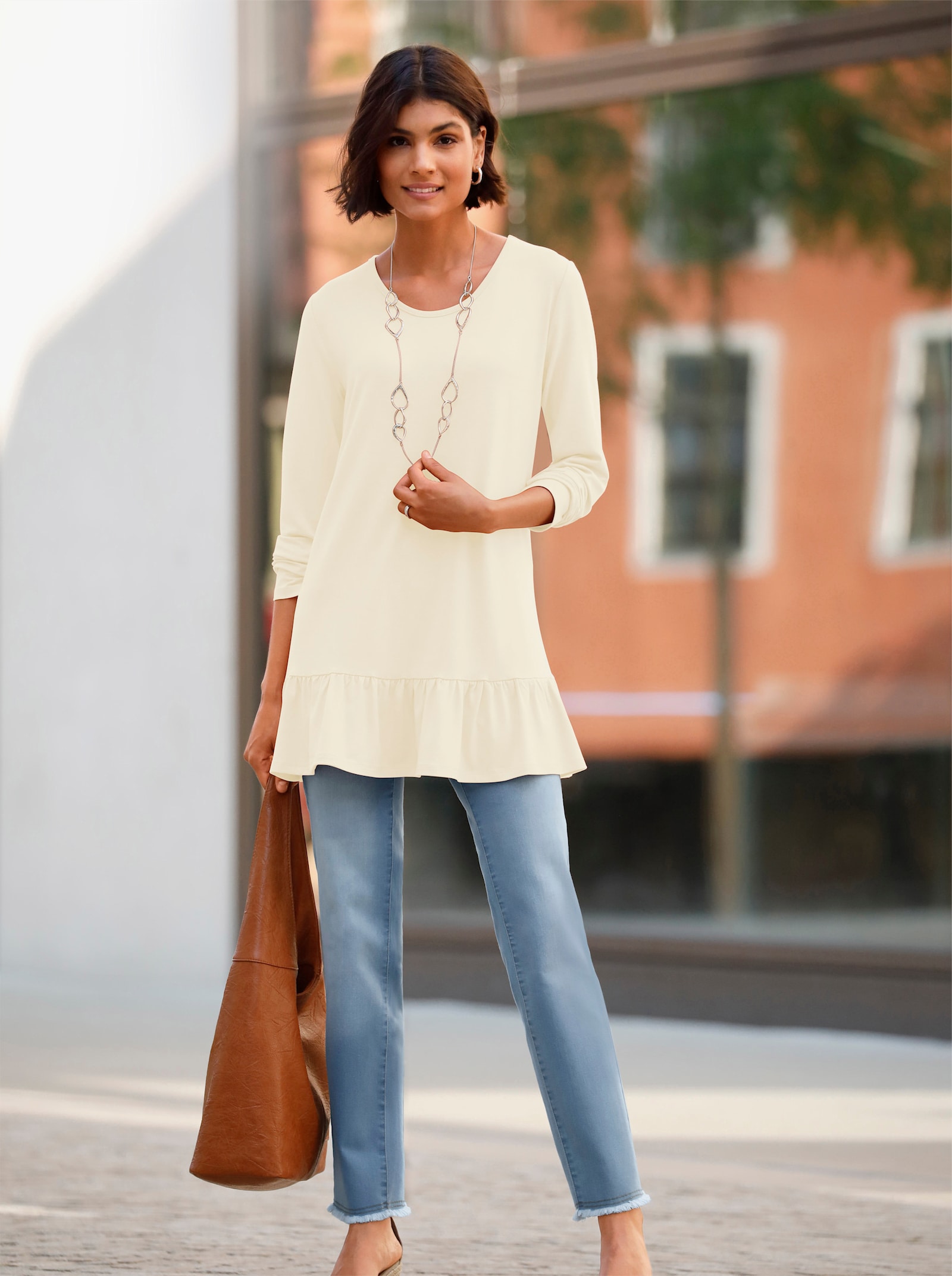 Longshirt - champagner