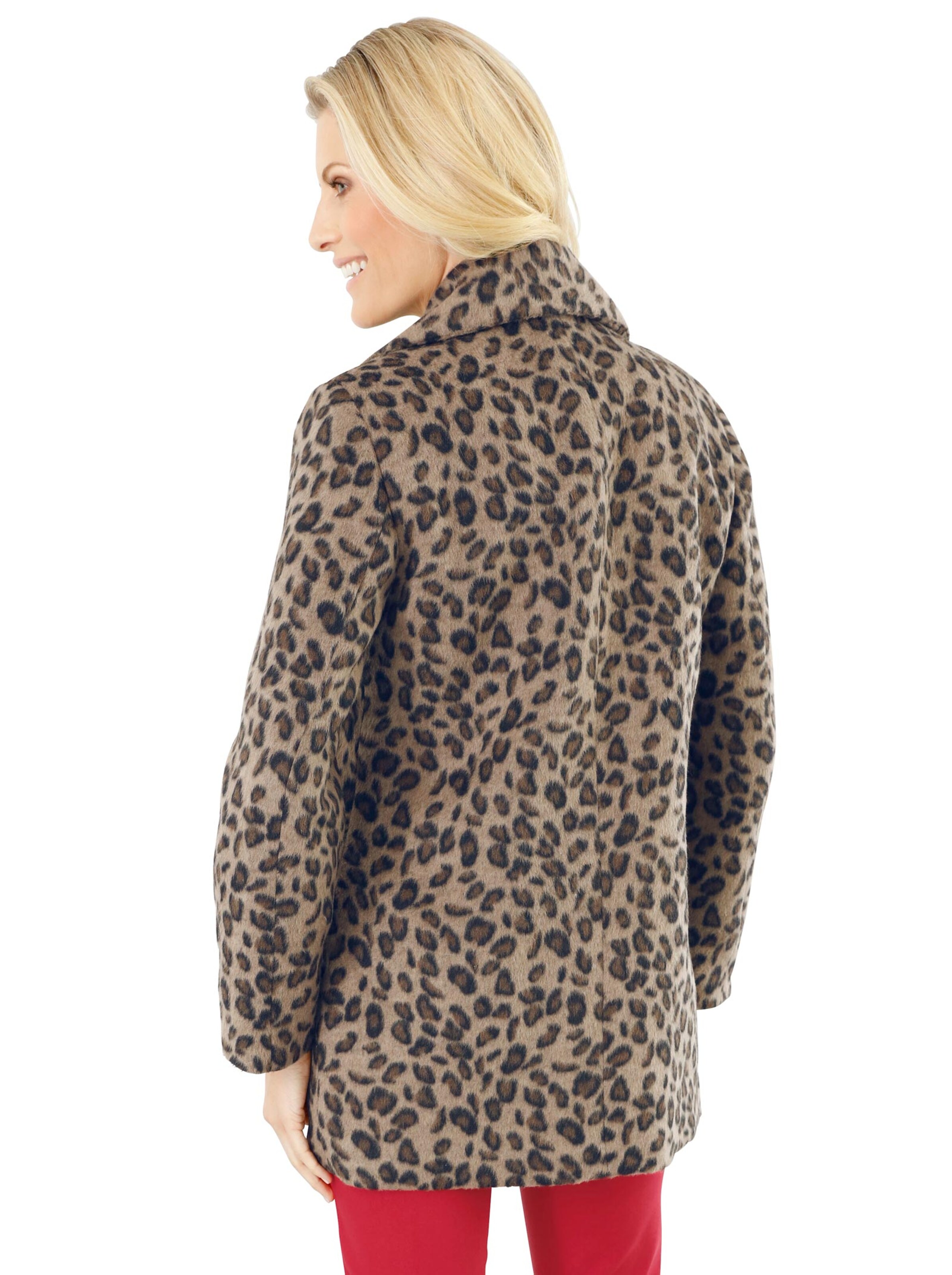 Jacke - beige-braun-gemustert