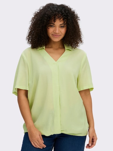 sheego Tunika mit raffiniertem Bund - pistazie