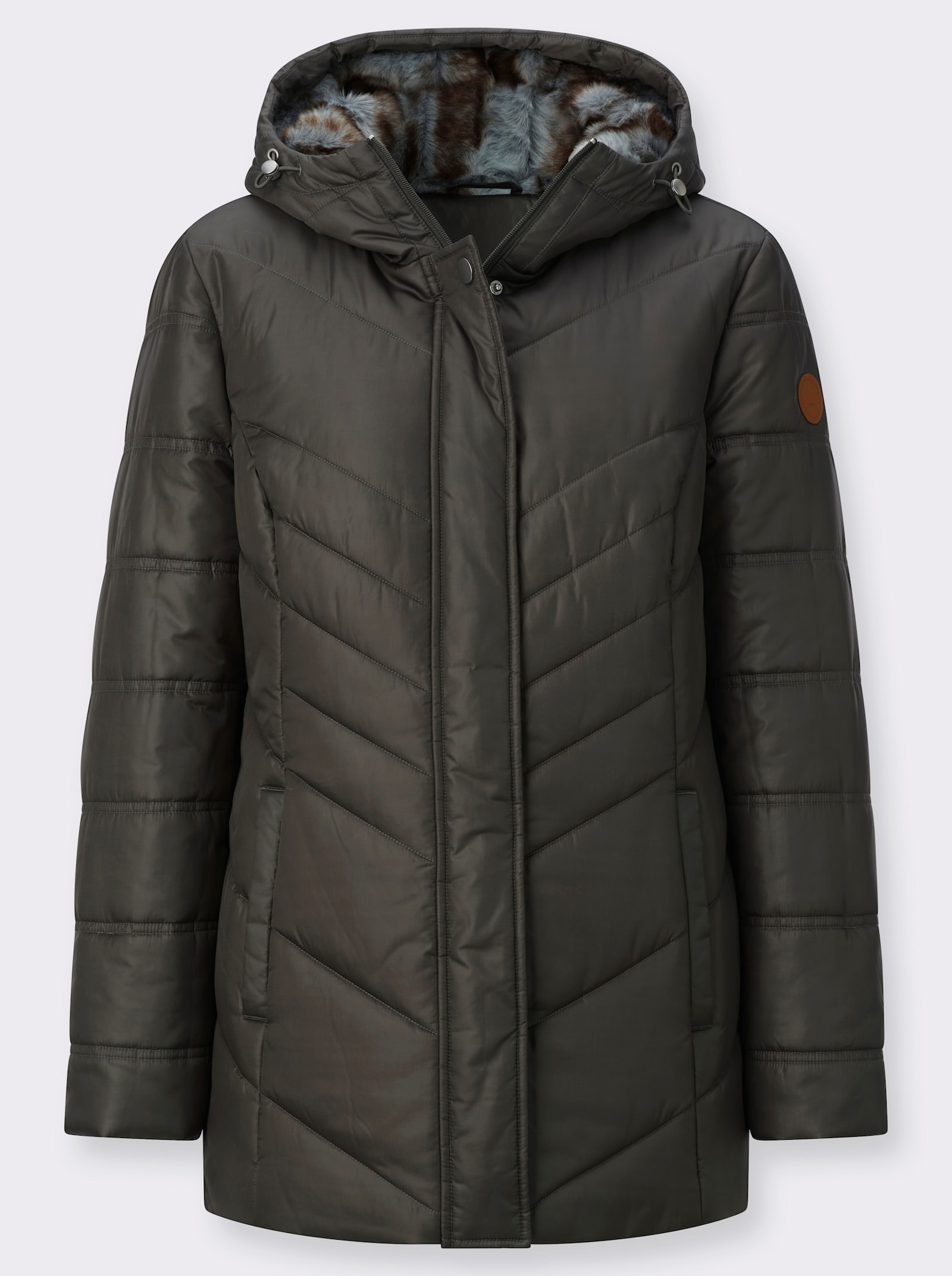 Steppjacke mit Zippertaschen - graphit