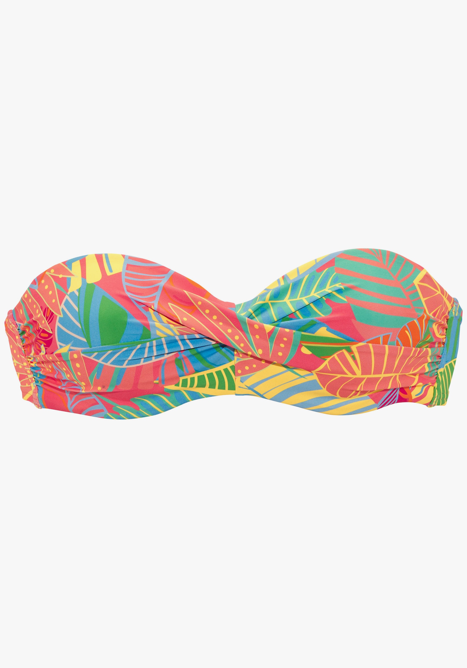 s.Oliver Bügel-Bandeau-Bikini-Top - koralle bedruckt