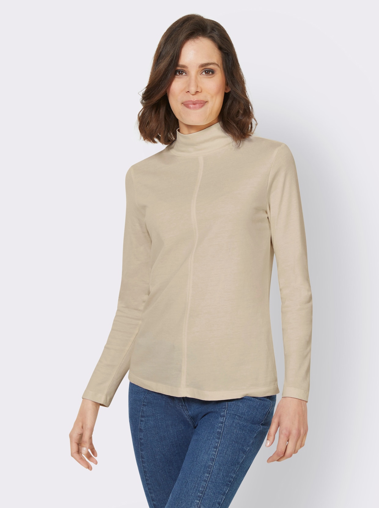 heine Shirt met lange mouwen - zand