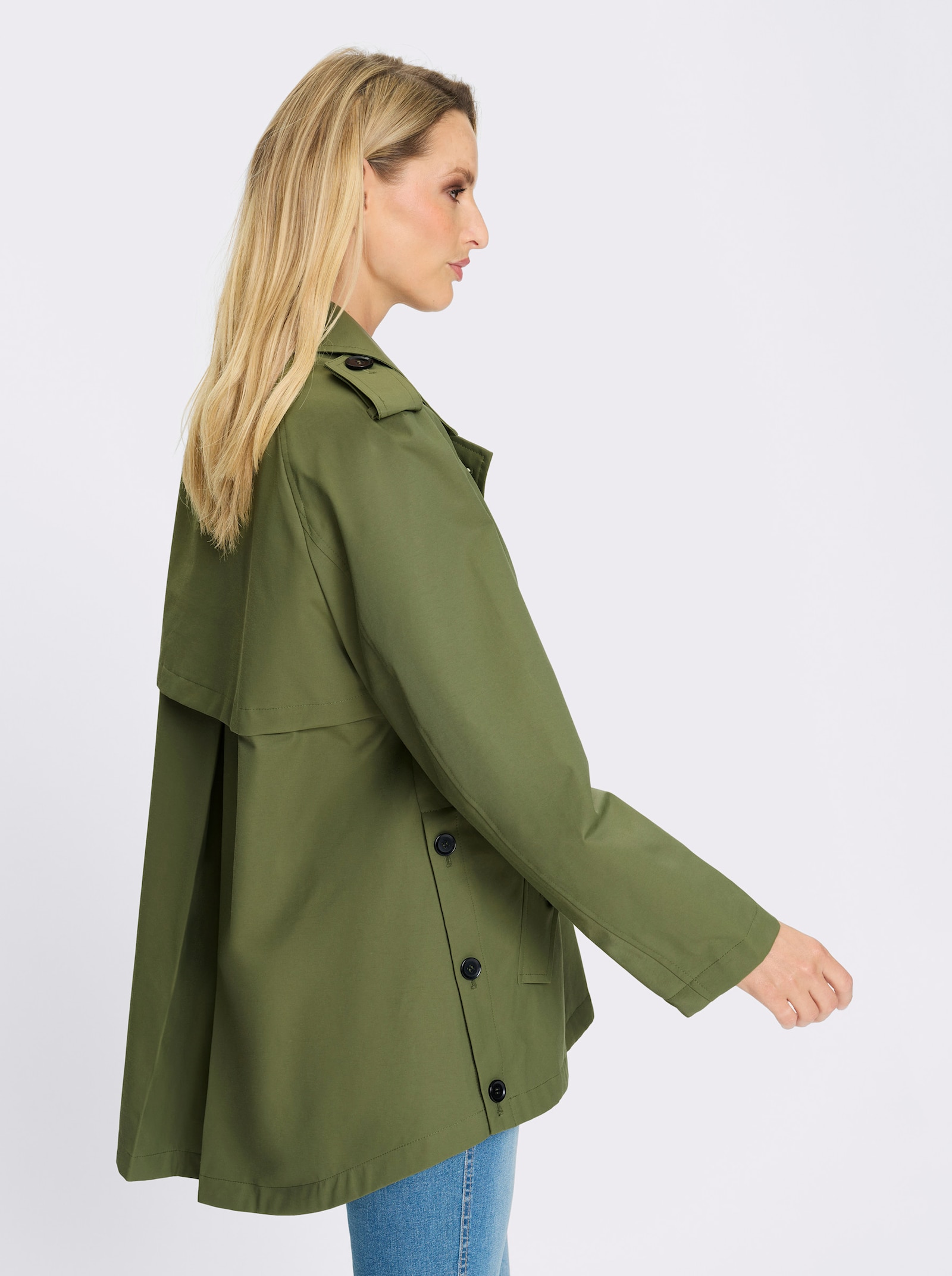 heine Trenchcoat leicht glänzend - oliv