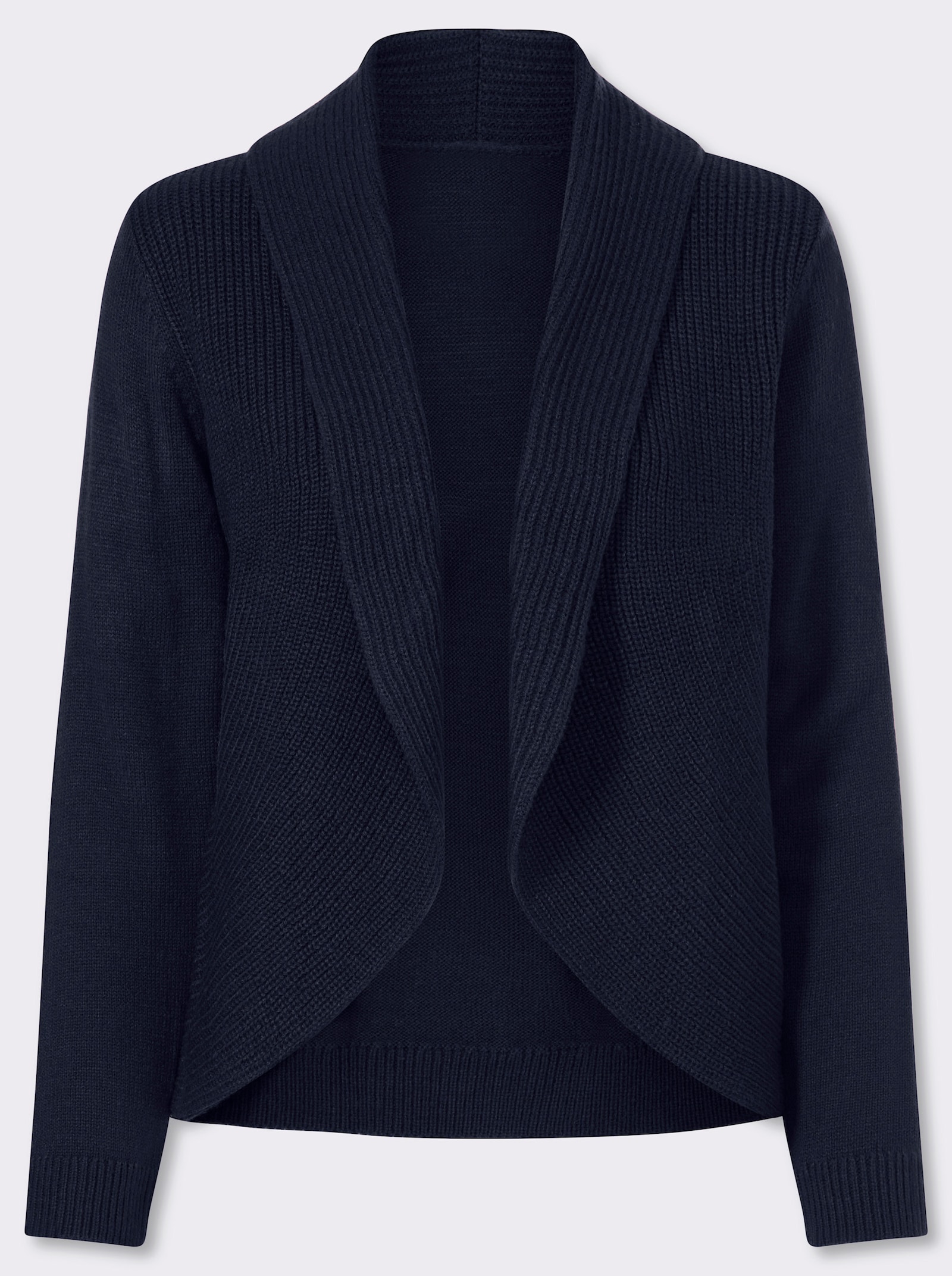 Strickjacke mit Schalkragen - marine