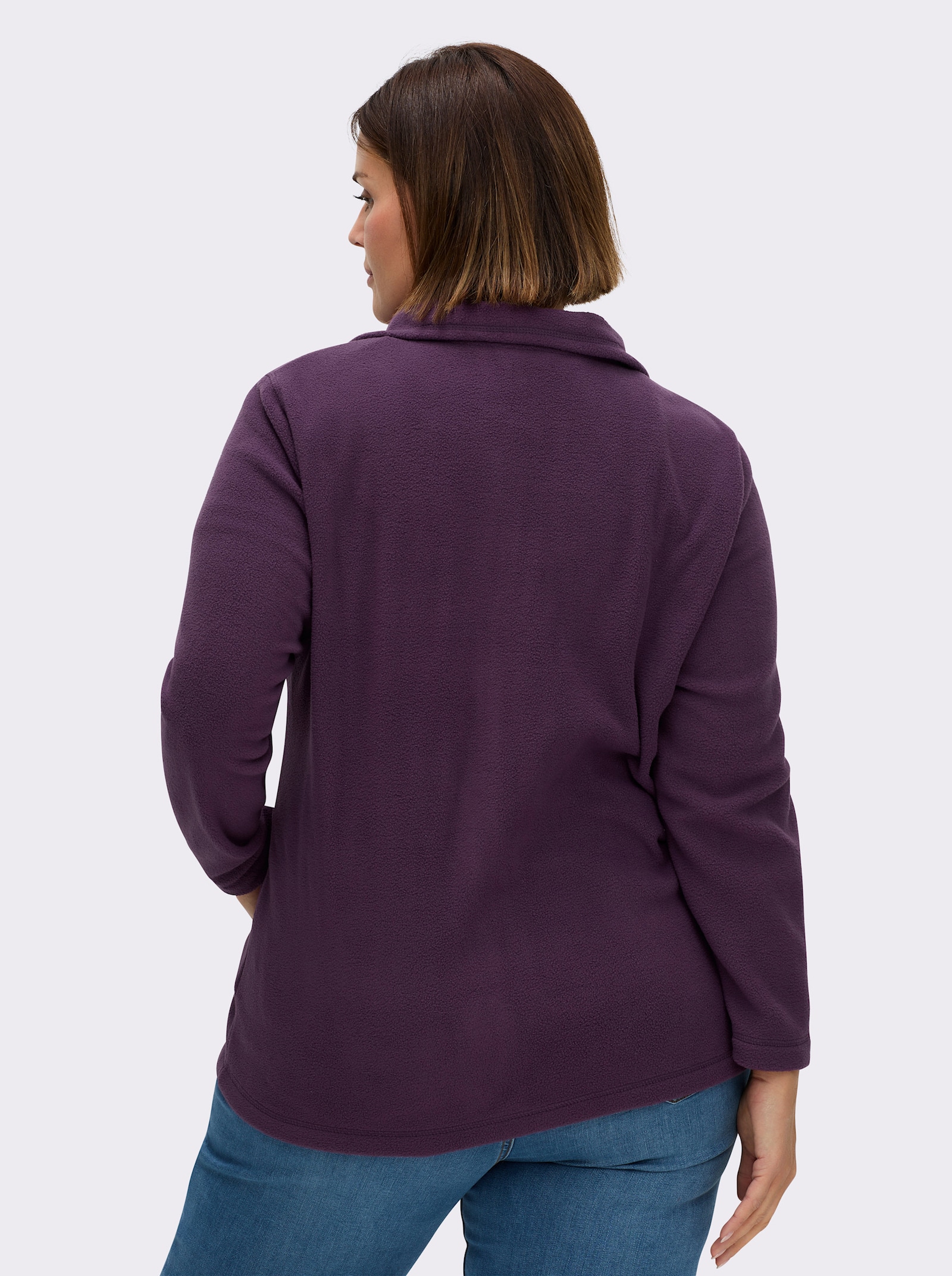 Fleecejacke mit zwei Taschen - traube