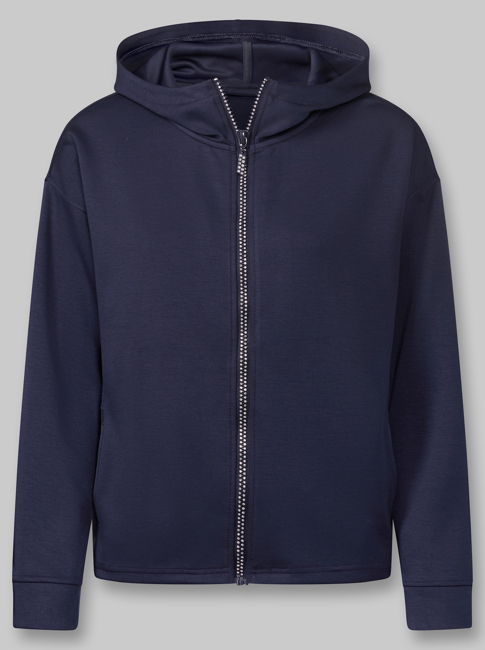 heine Shirtjacke mit Kapuze - marine