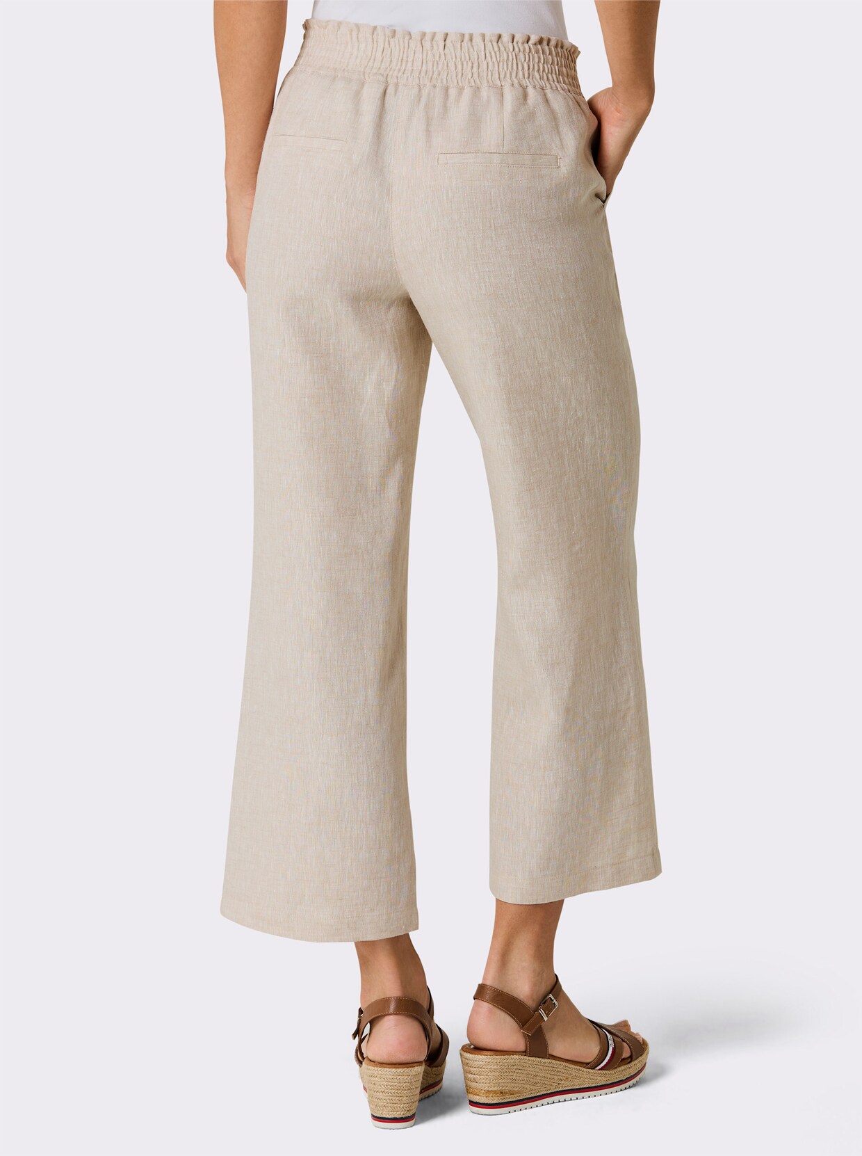 CREATION L PREMIUM Leinenhose - sand-meliert