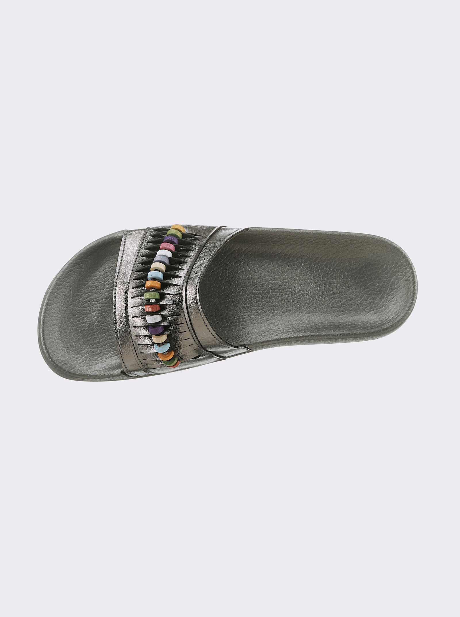 airsoft modern+ Slipper met meerkleurige applicatie - zilverkleur