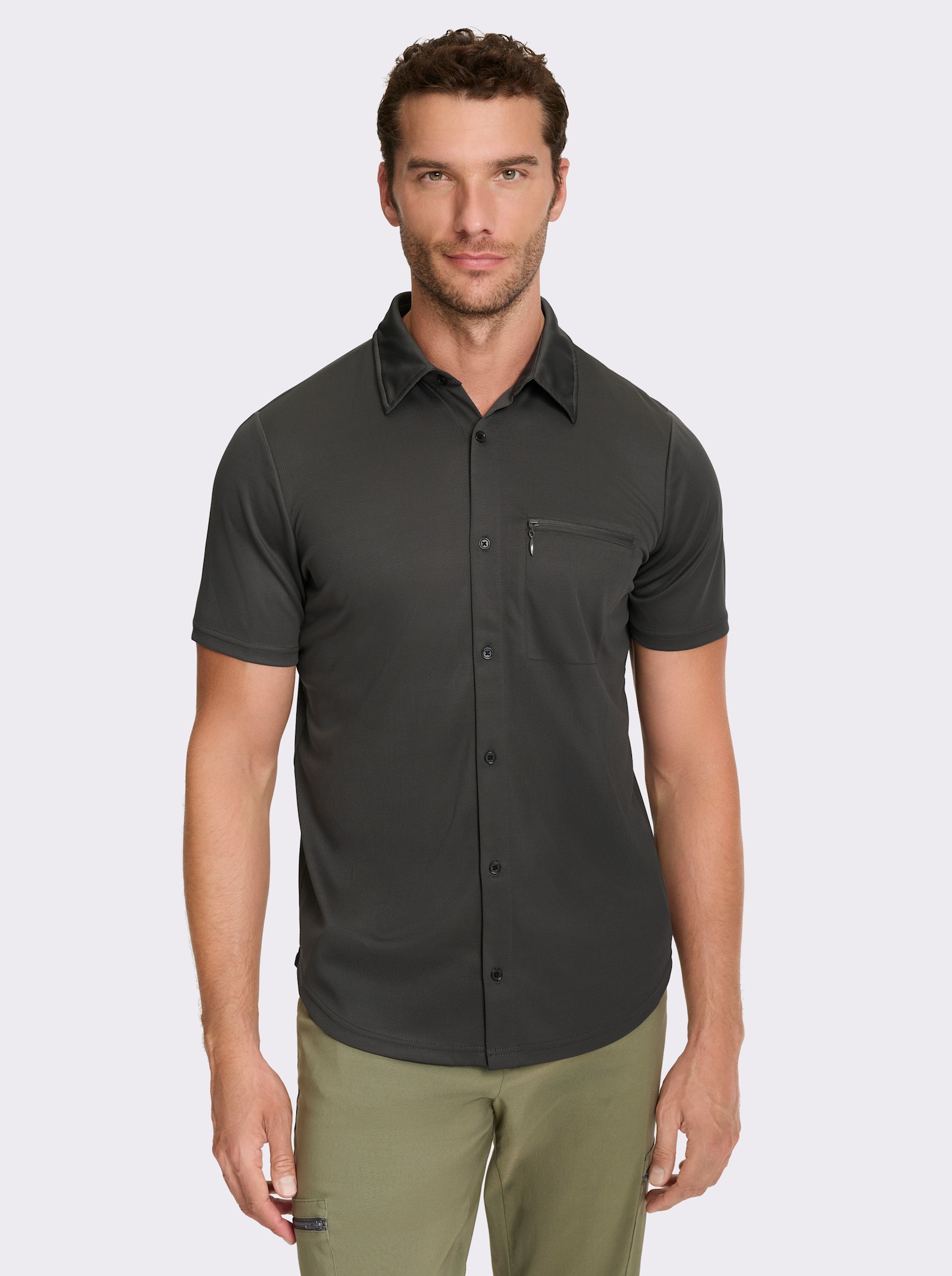 Catamaran Sports Funktionsshirt in Wabenstruktur - graphit