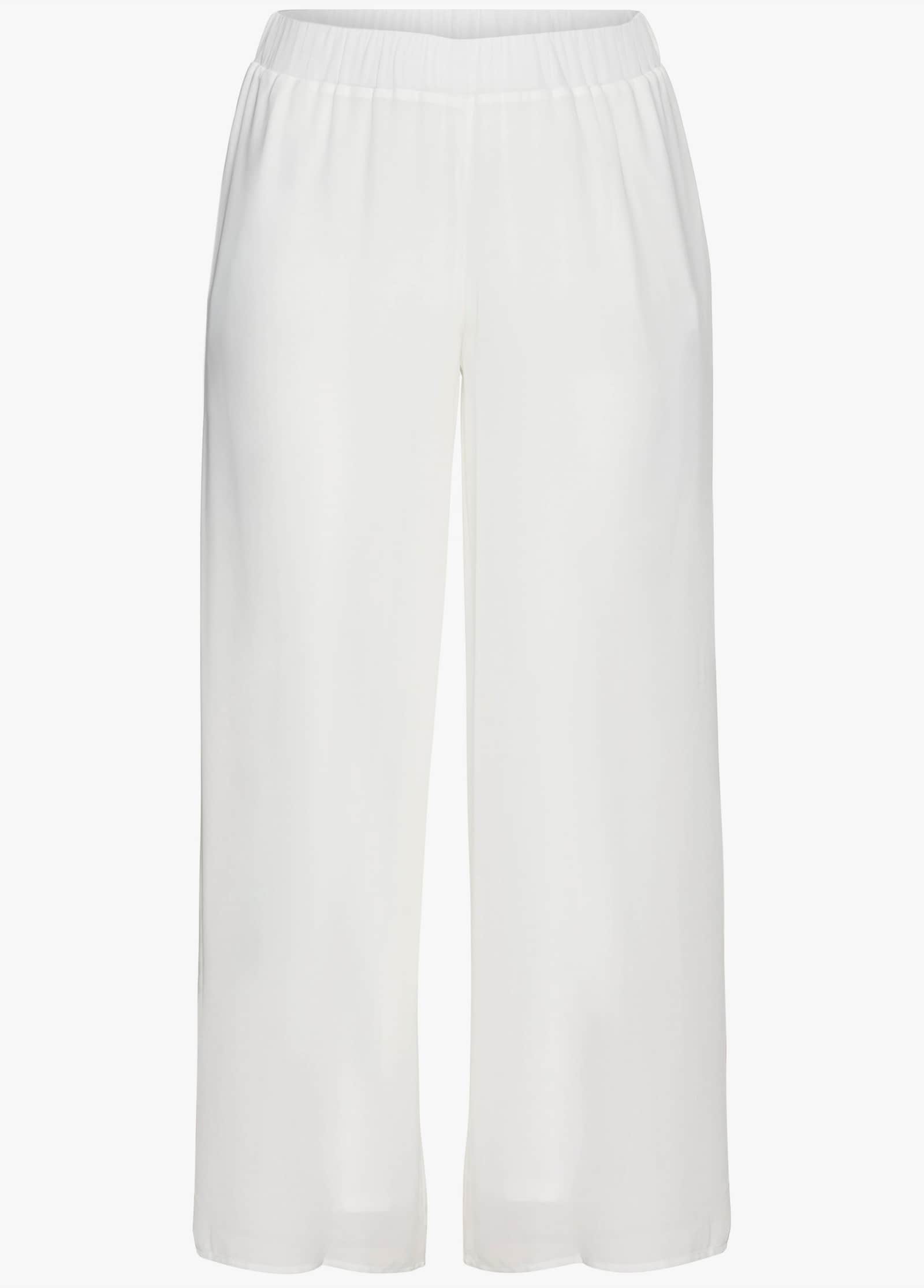 sheego Palazzohose aus Chiffon, im Lagenlook - offwhite