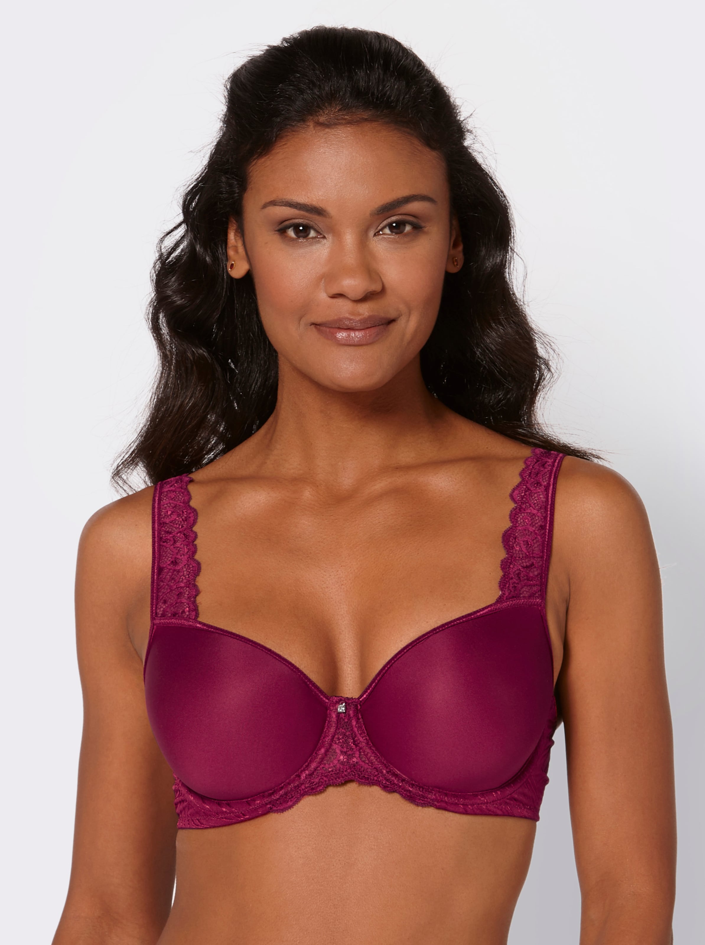 Comfortabele minimizer T-shirt-bh met beugels - 2x zwart, Cup E