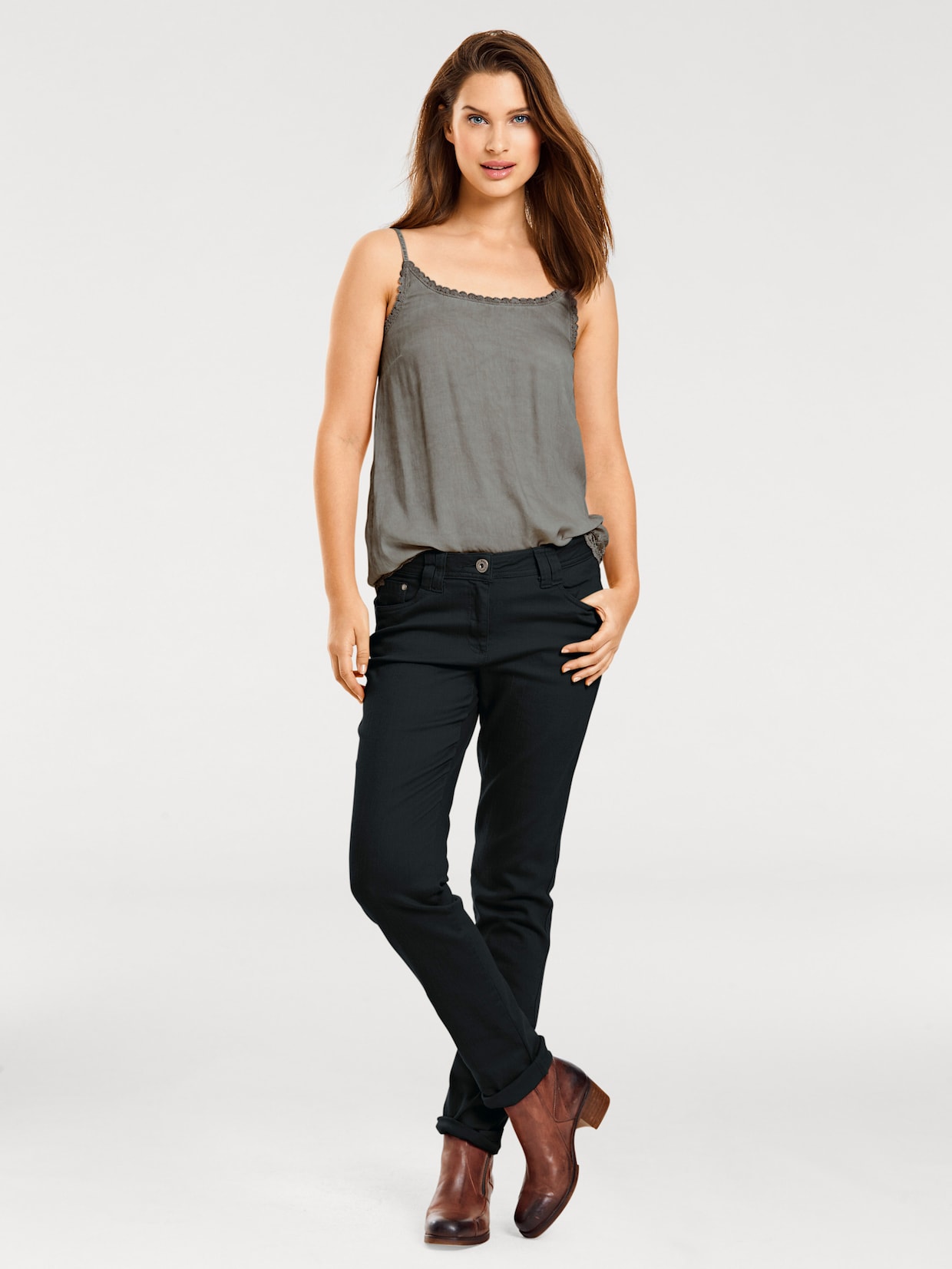 heine Pantalon skinny - noir