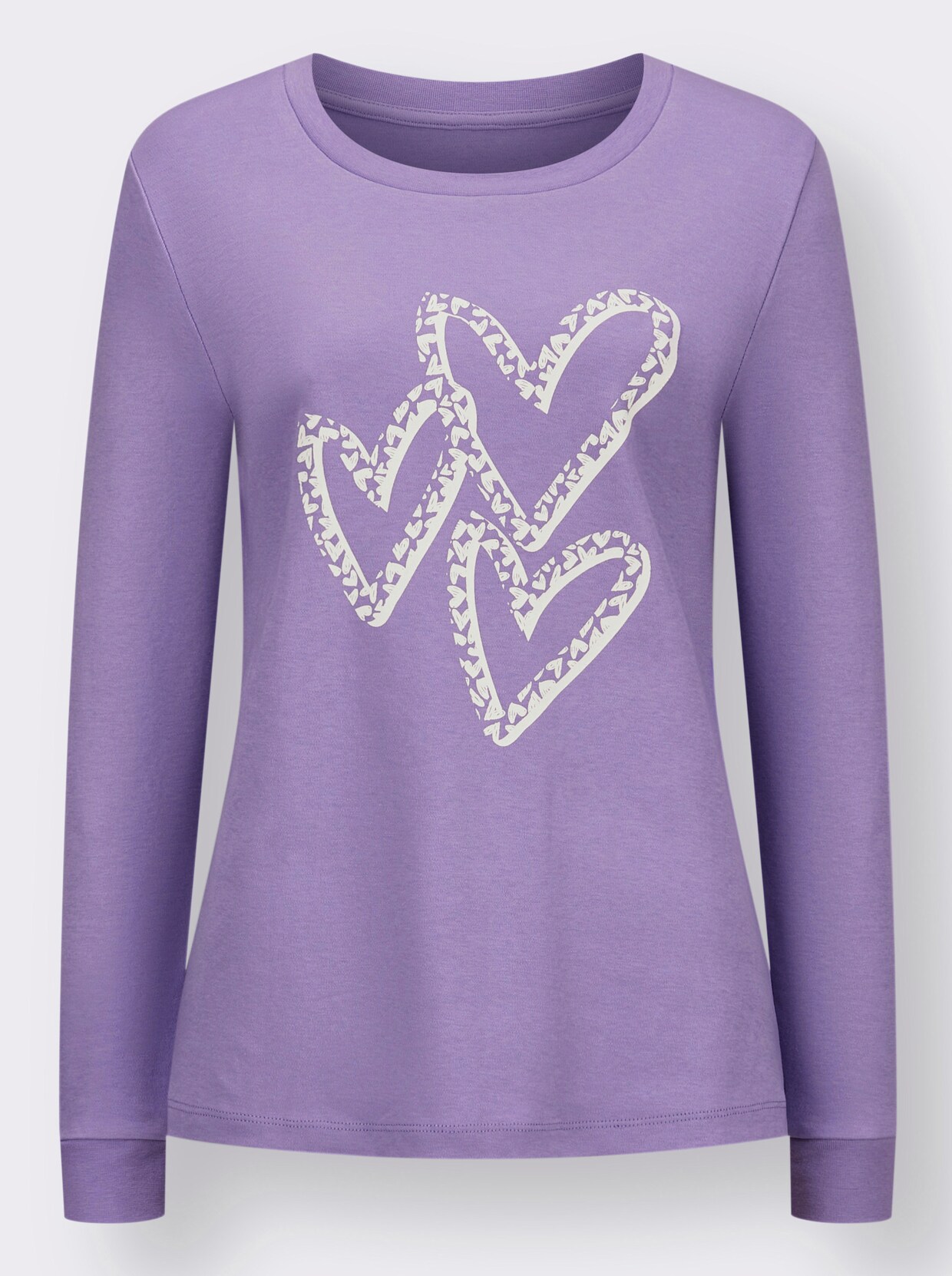 Sweatshirt - lavendel-ecru