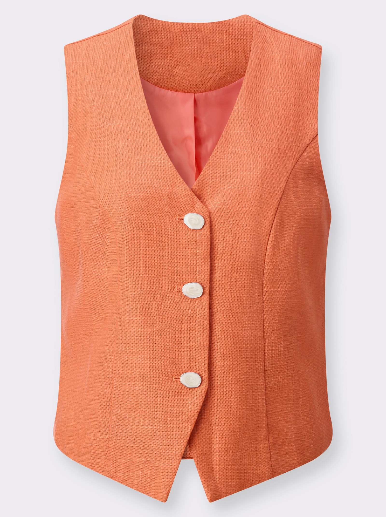 Weste , vollständig gefüttert - papaya