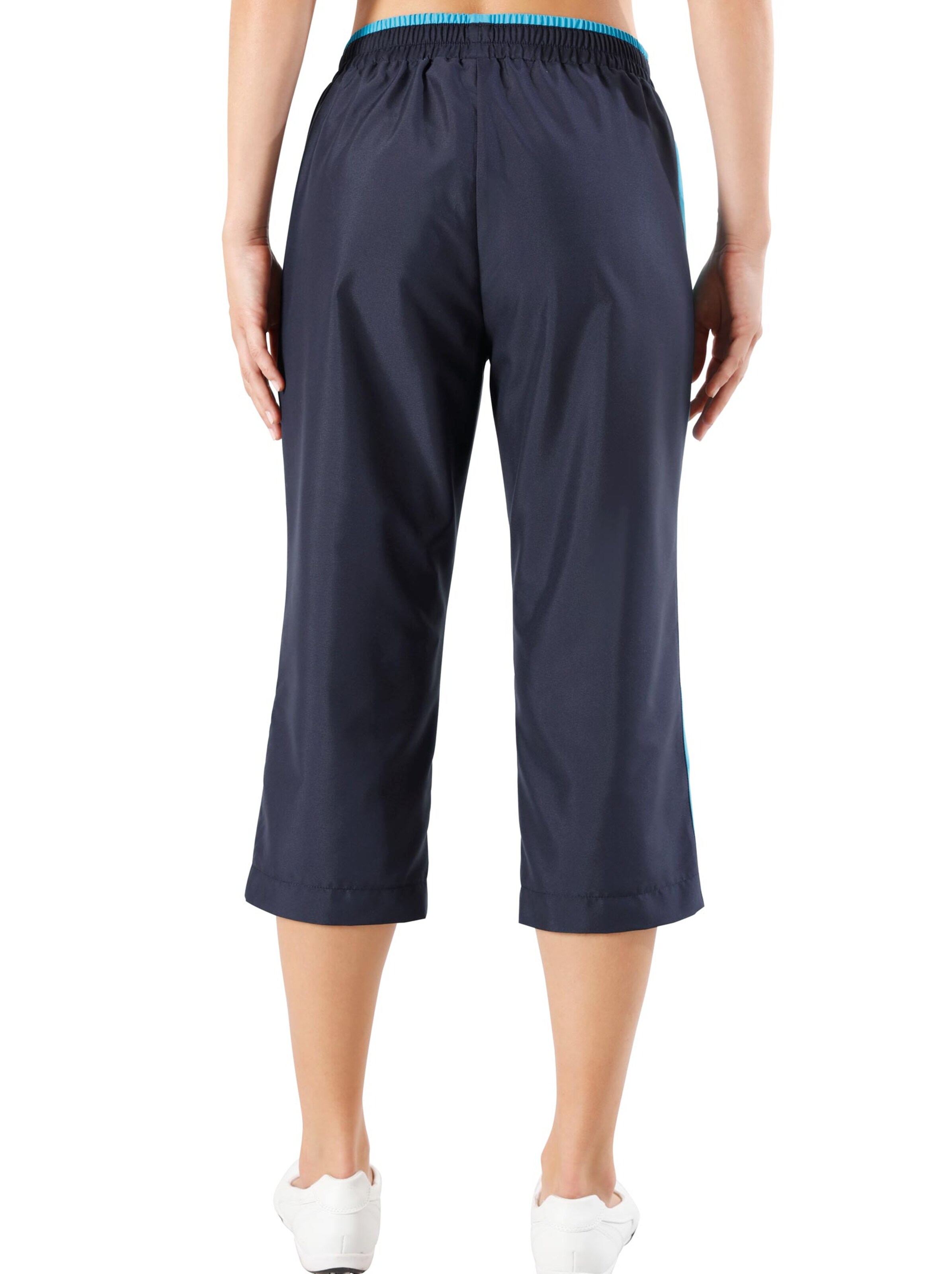 Capri-Freizeithose - marine-türkis