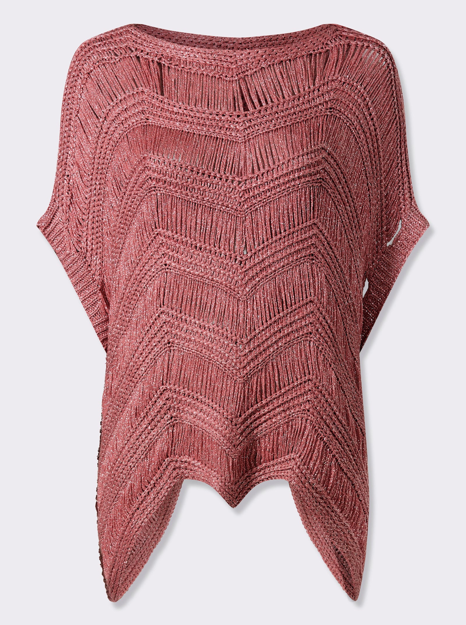 heine Oversize-Pullover mit Glanzgarn - koralle