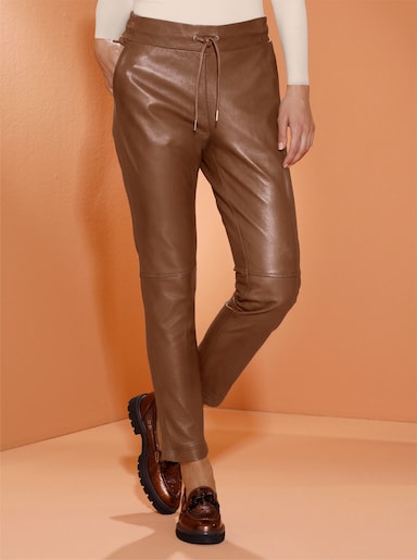 Pantalon en cuir - ambre