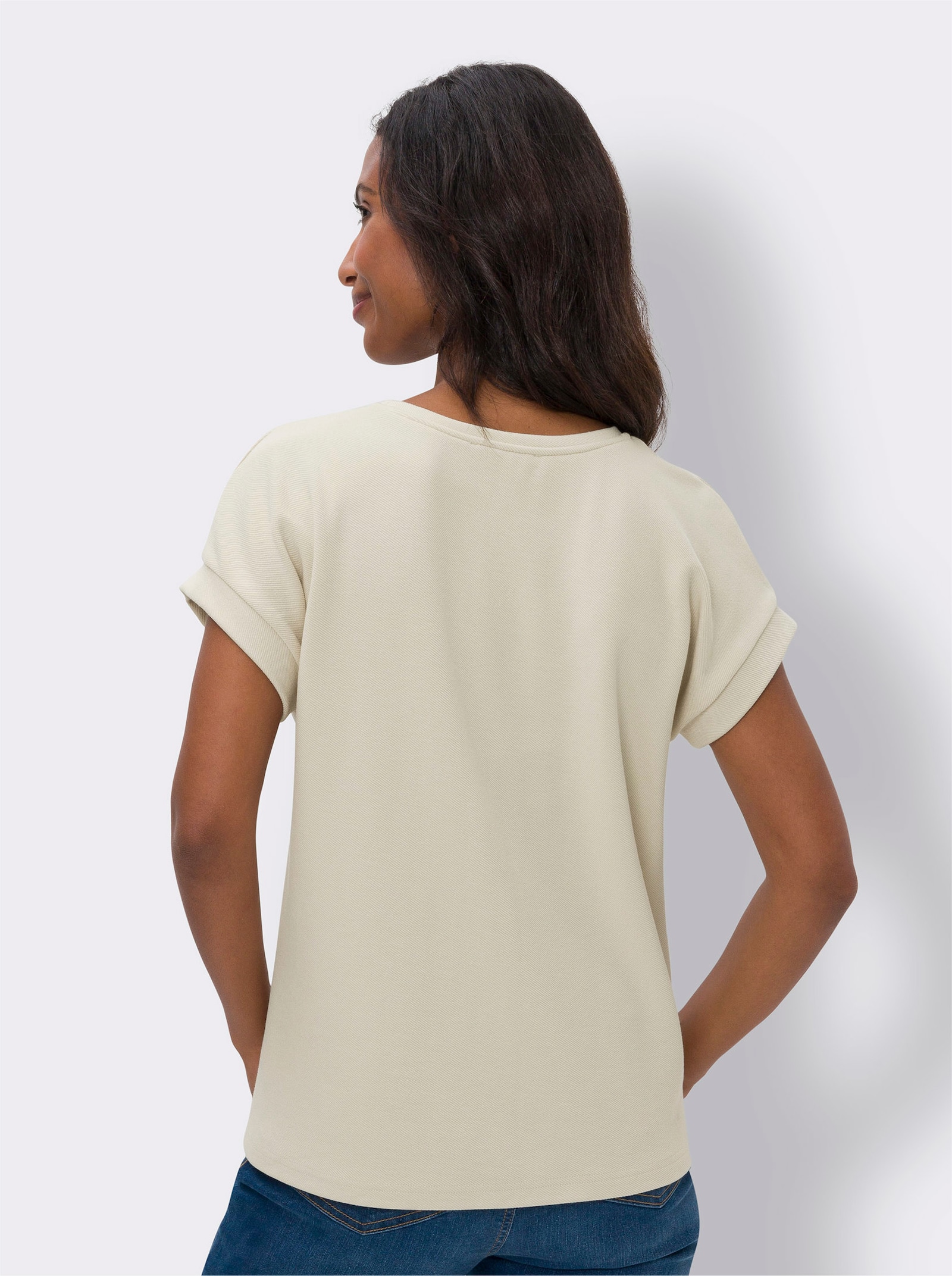 heine Sweatshirt aus Strukturware - sand