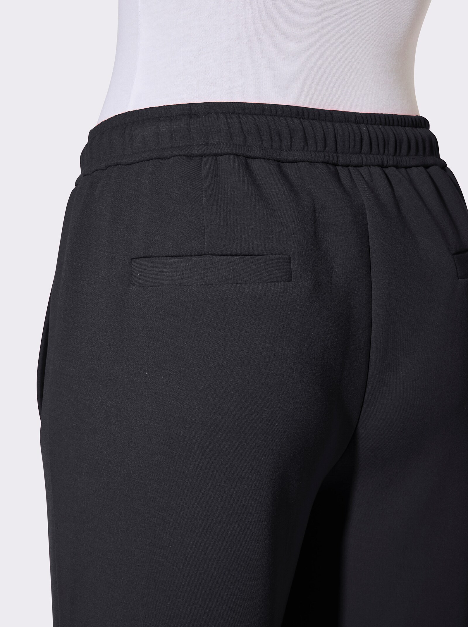 Schlupfhose in pflegeleichter Interlock-Qualität - schwarz