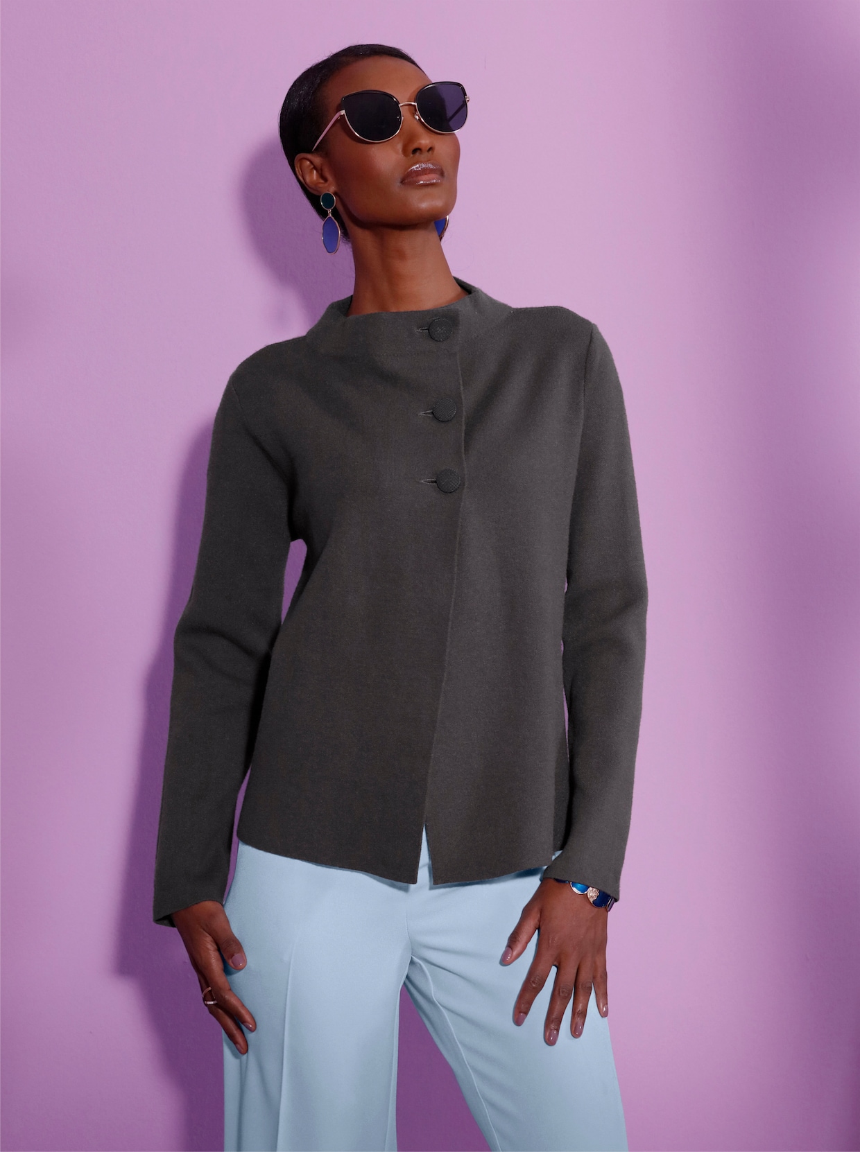 Strickjacke - graphit
