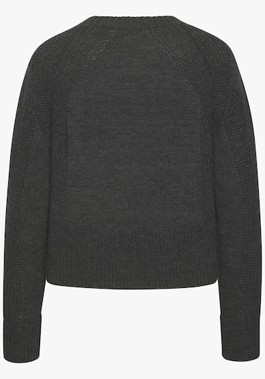 LASCANA Strickpullover - dunkelgrau meliert