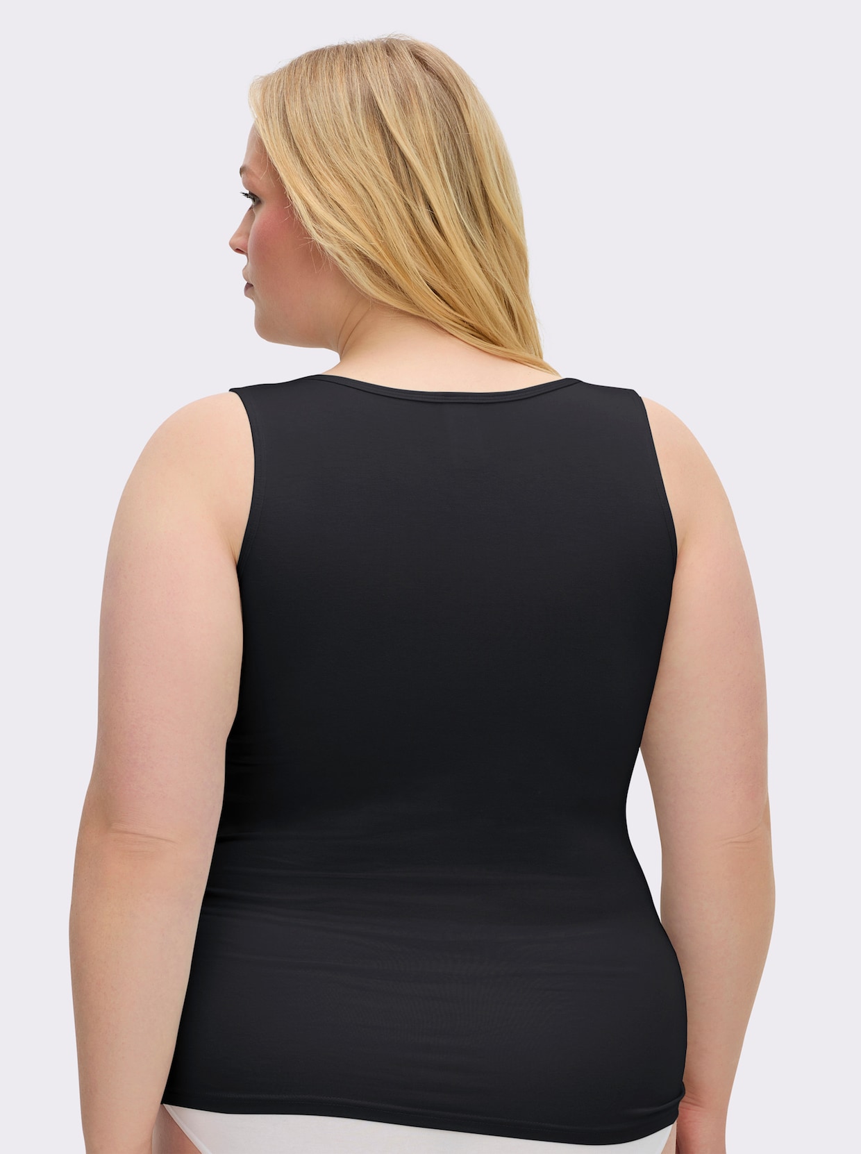 wäschepur Achseltop mit breiten Trägern - schwarz