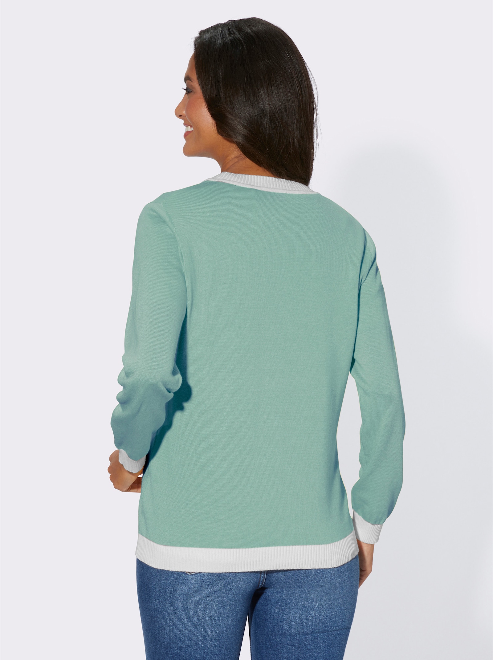 Twin-Set aus reiner Baumwolle - kalkmint