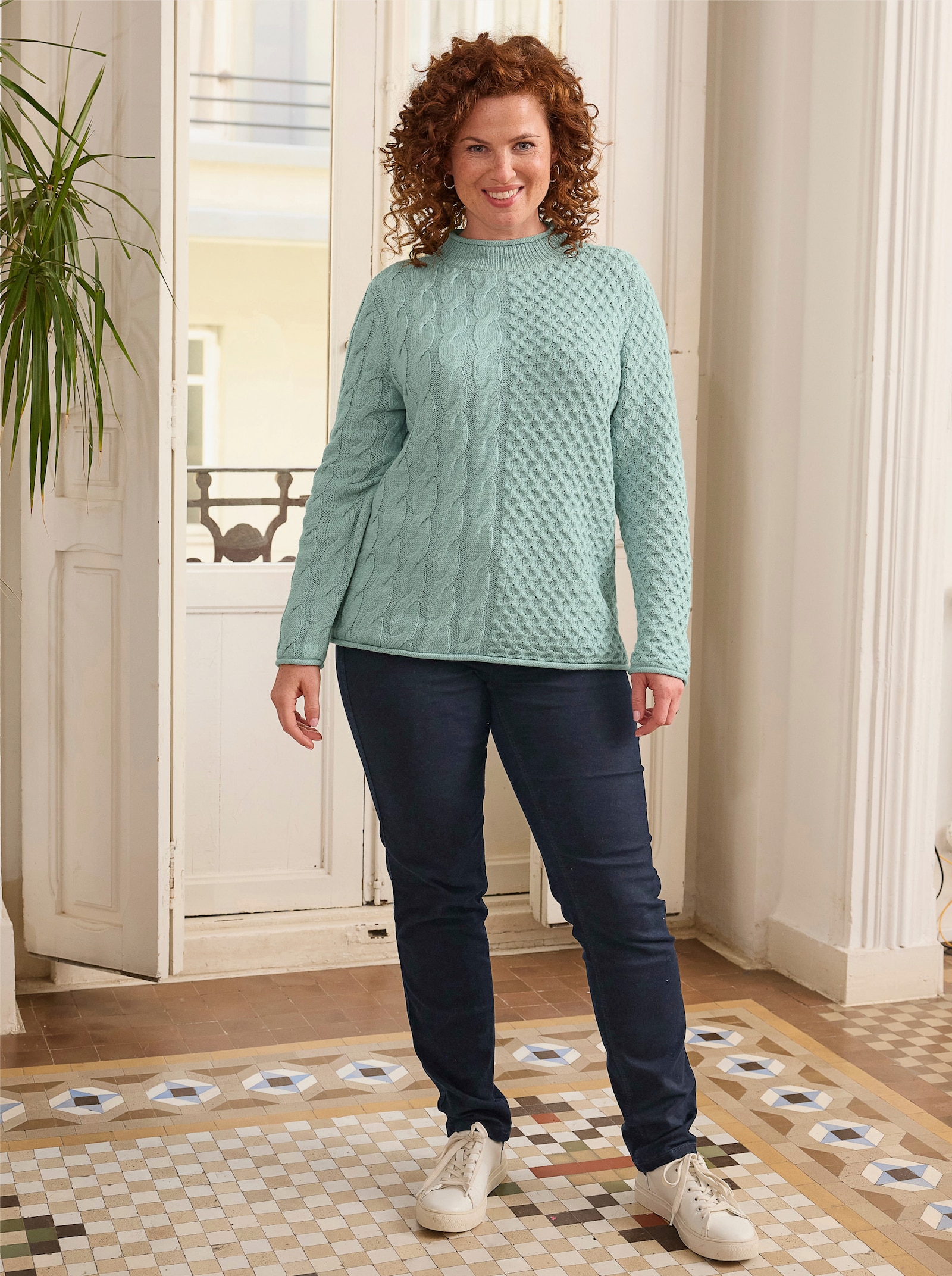 Ascari Stretch-Jeans in Röhren-Form - dark blue