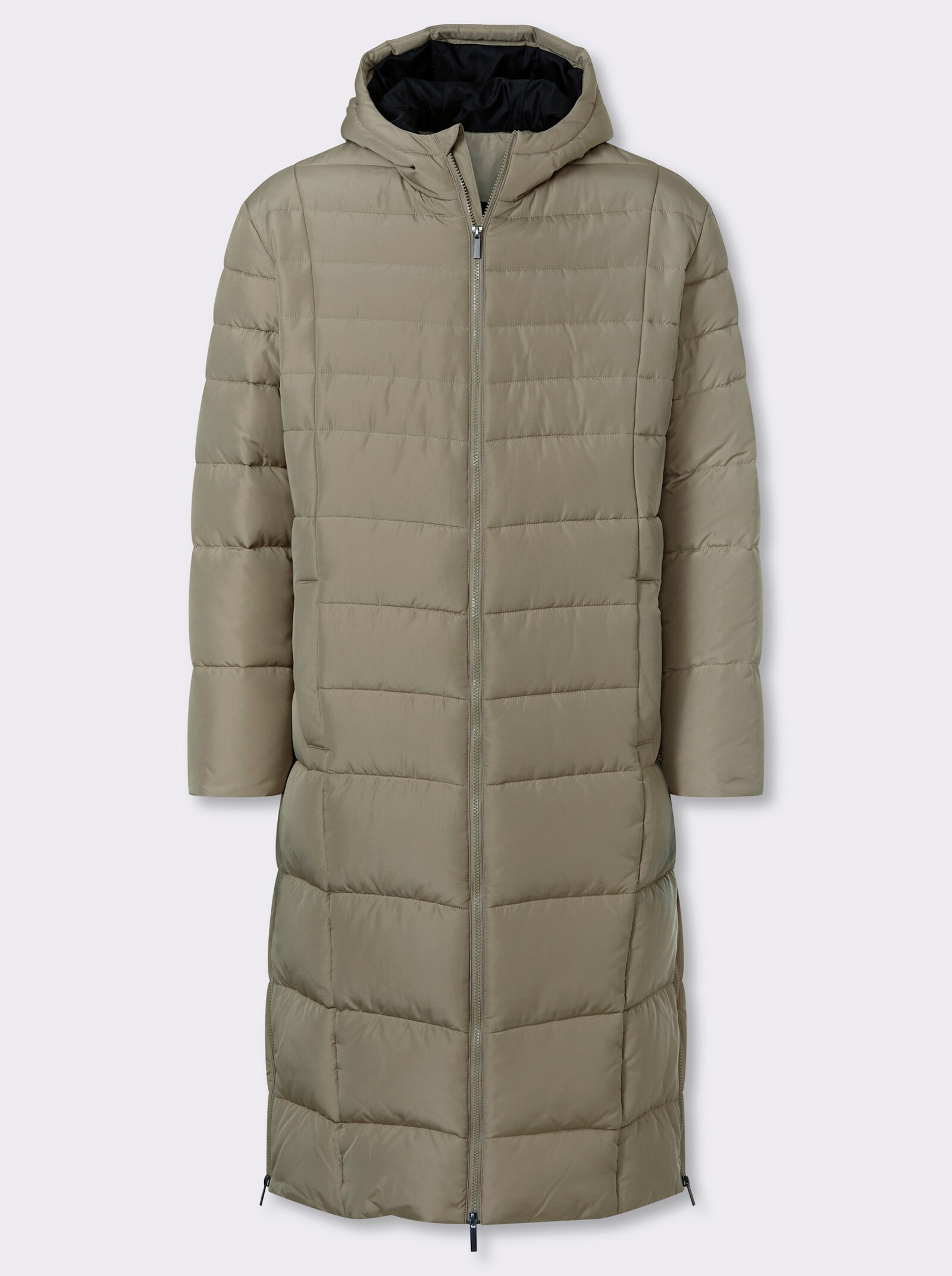 Marco Donati Longjacke mit 2-Wege-Reißverschluss - schlamm