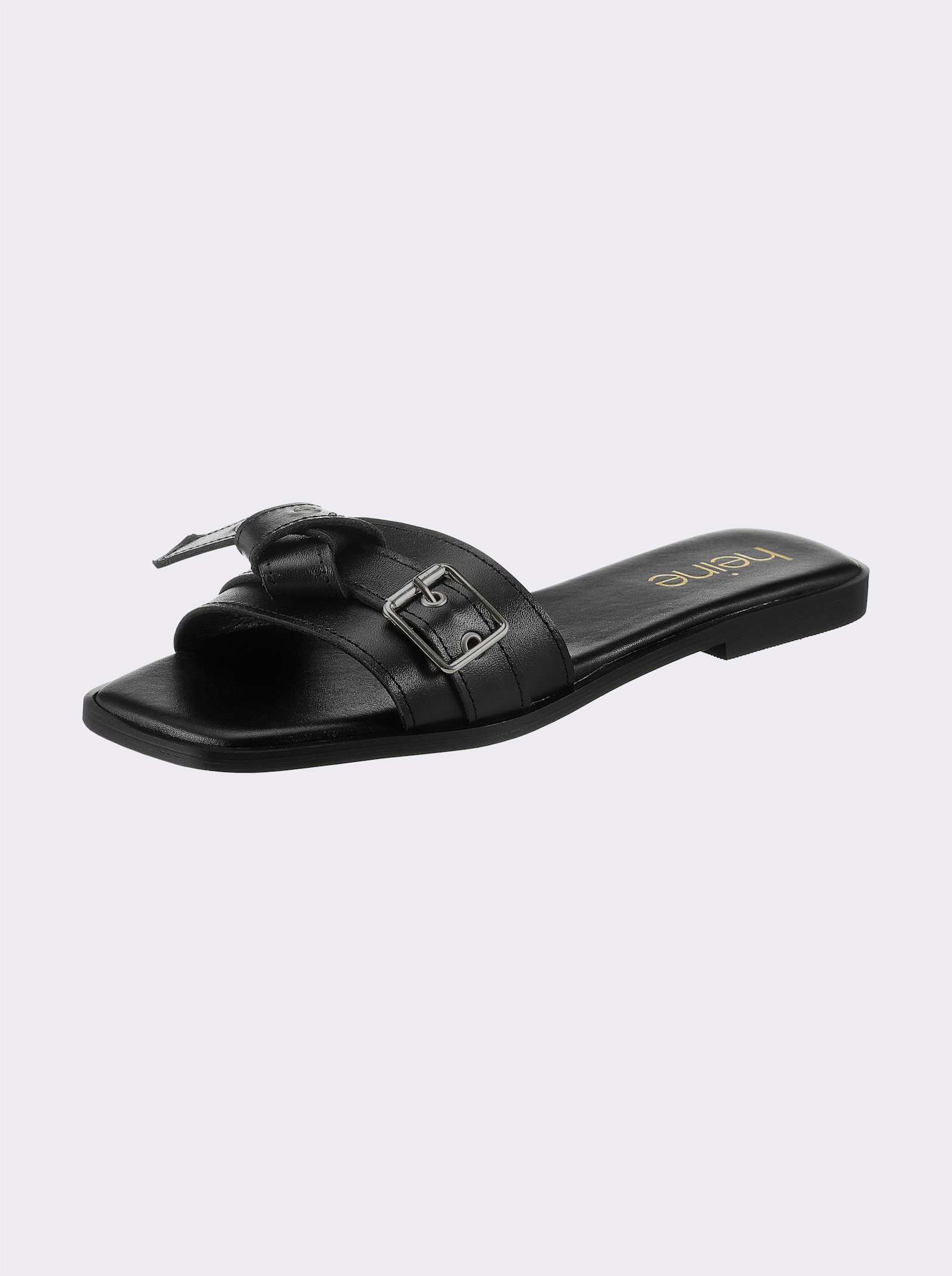 heine Pantolette mit Schnallen-Optik - schwarz