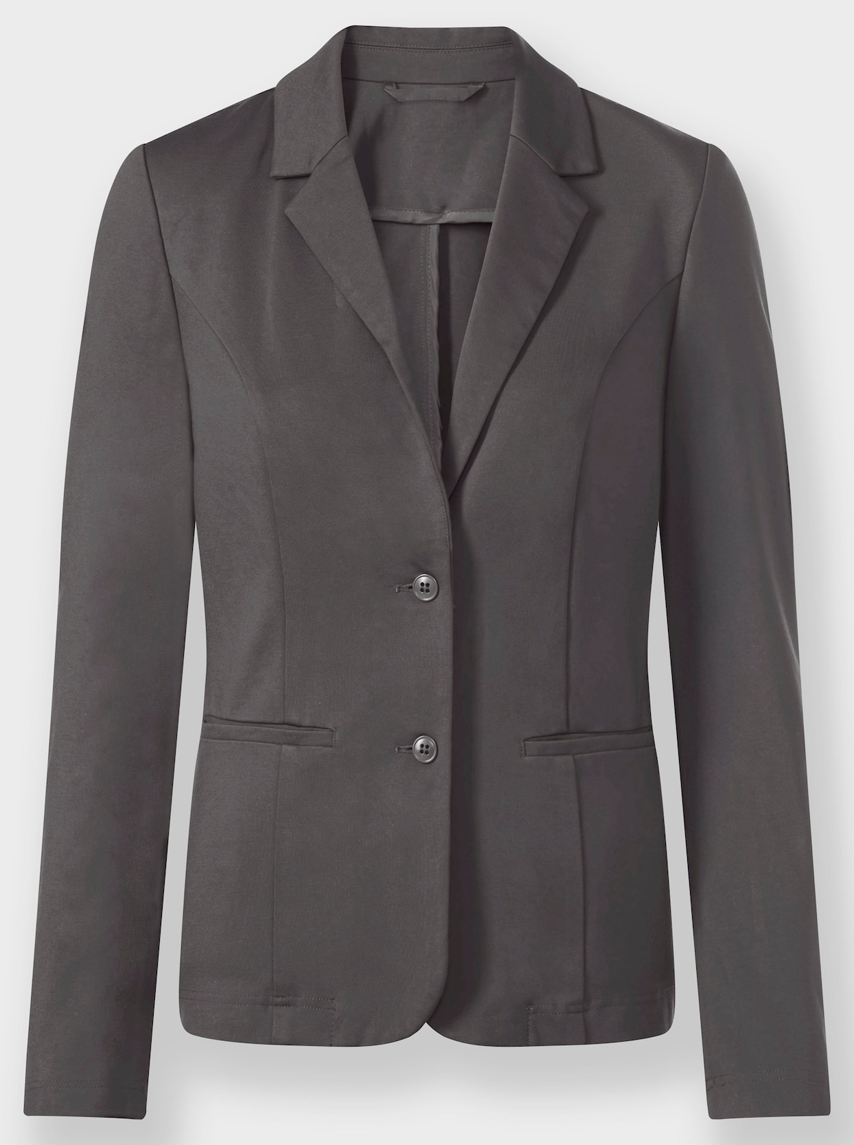 Jerseyblazer in Interlock-Qualität - anthrazit