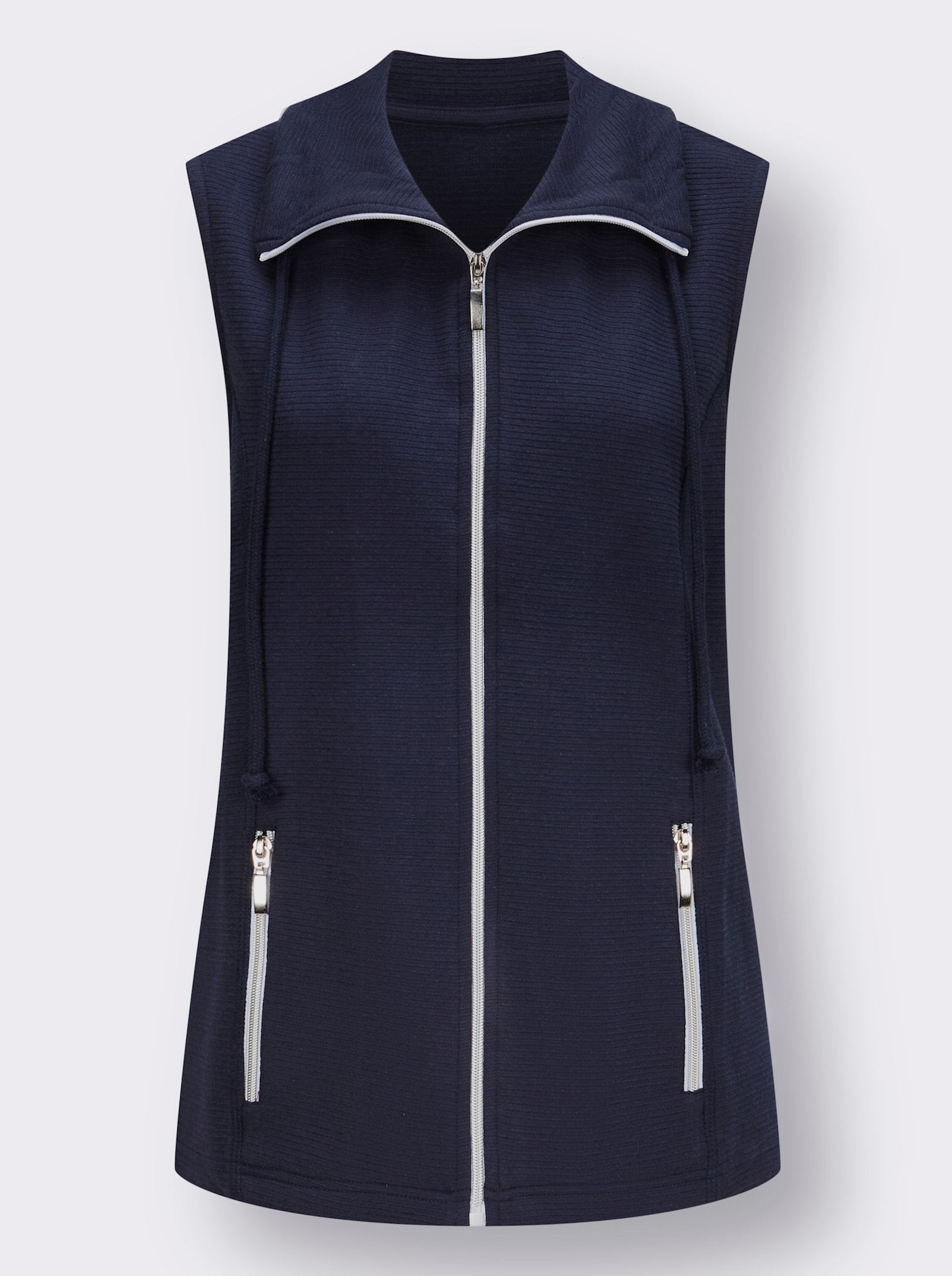 Jerseyweste in Ripp-Optik - marine