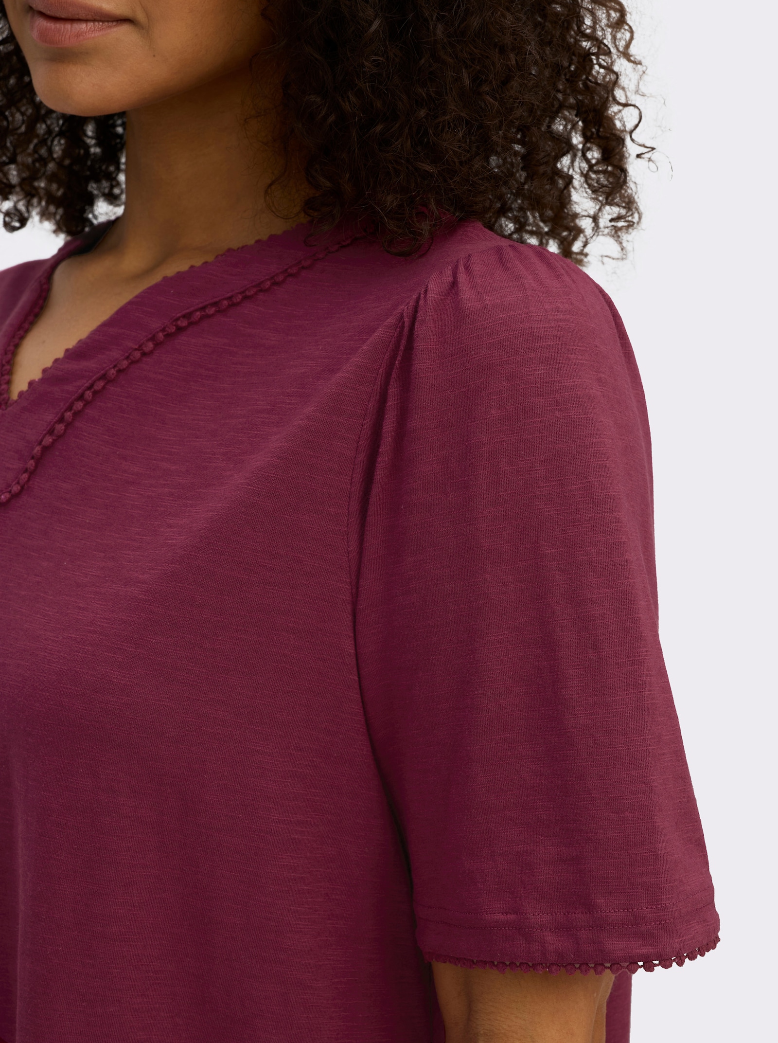 sheego Halbarmshirt - bordeaux