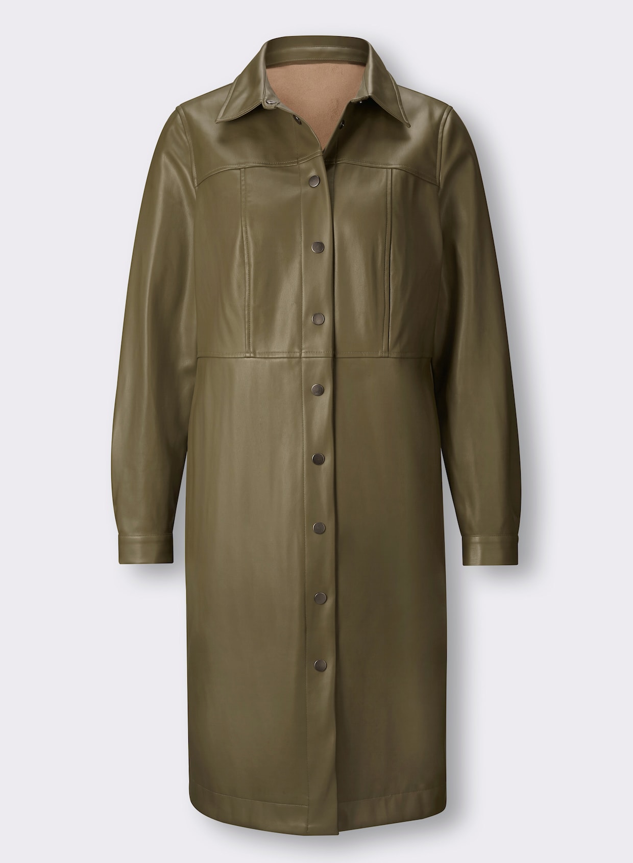 heine Robe en imitation cuir - vert olive