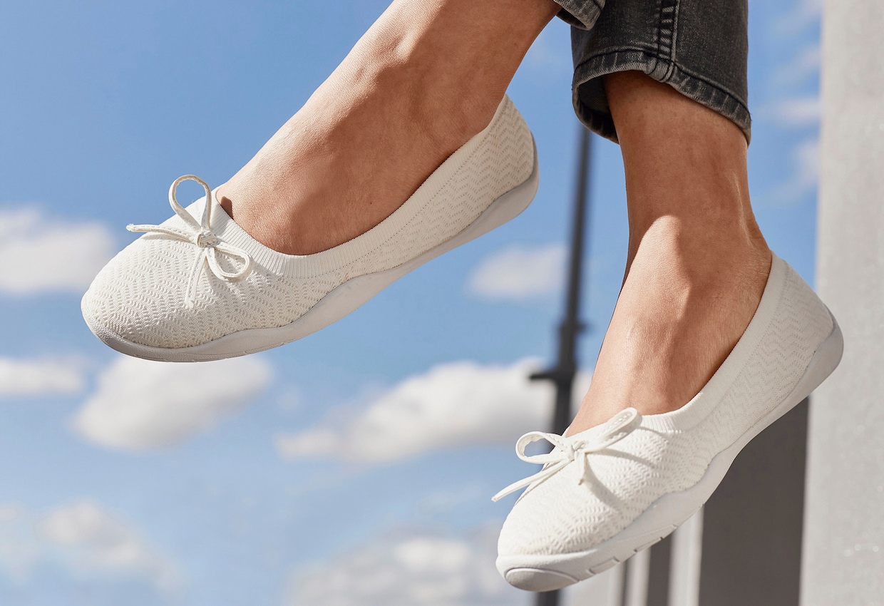 LASCANA Sneakers ballerines - blanc