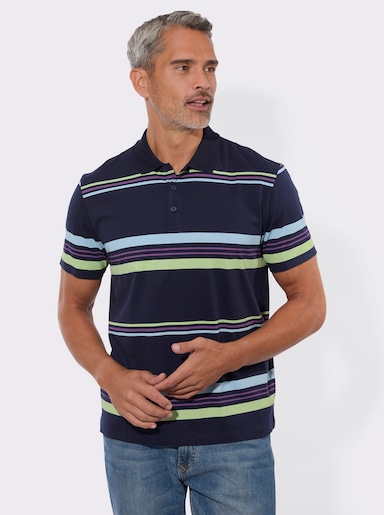Poloshirt im Ringelmuster - marine-geringelt