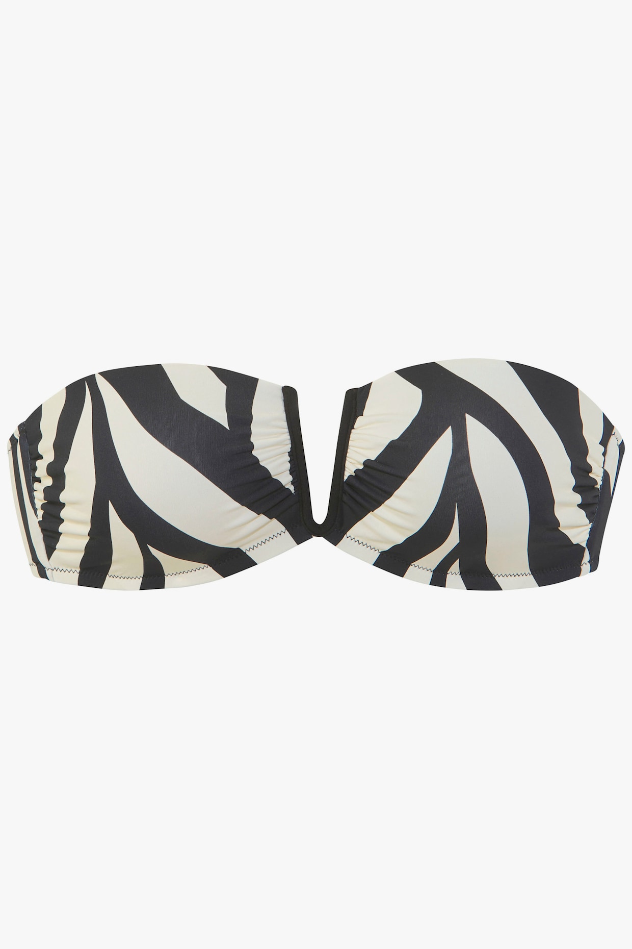 bikini bandeau - noir-crème