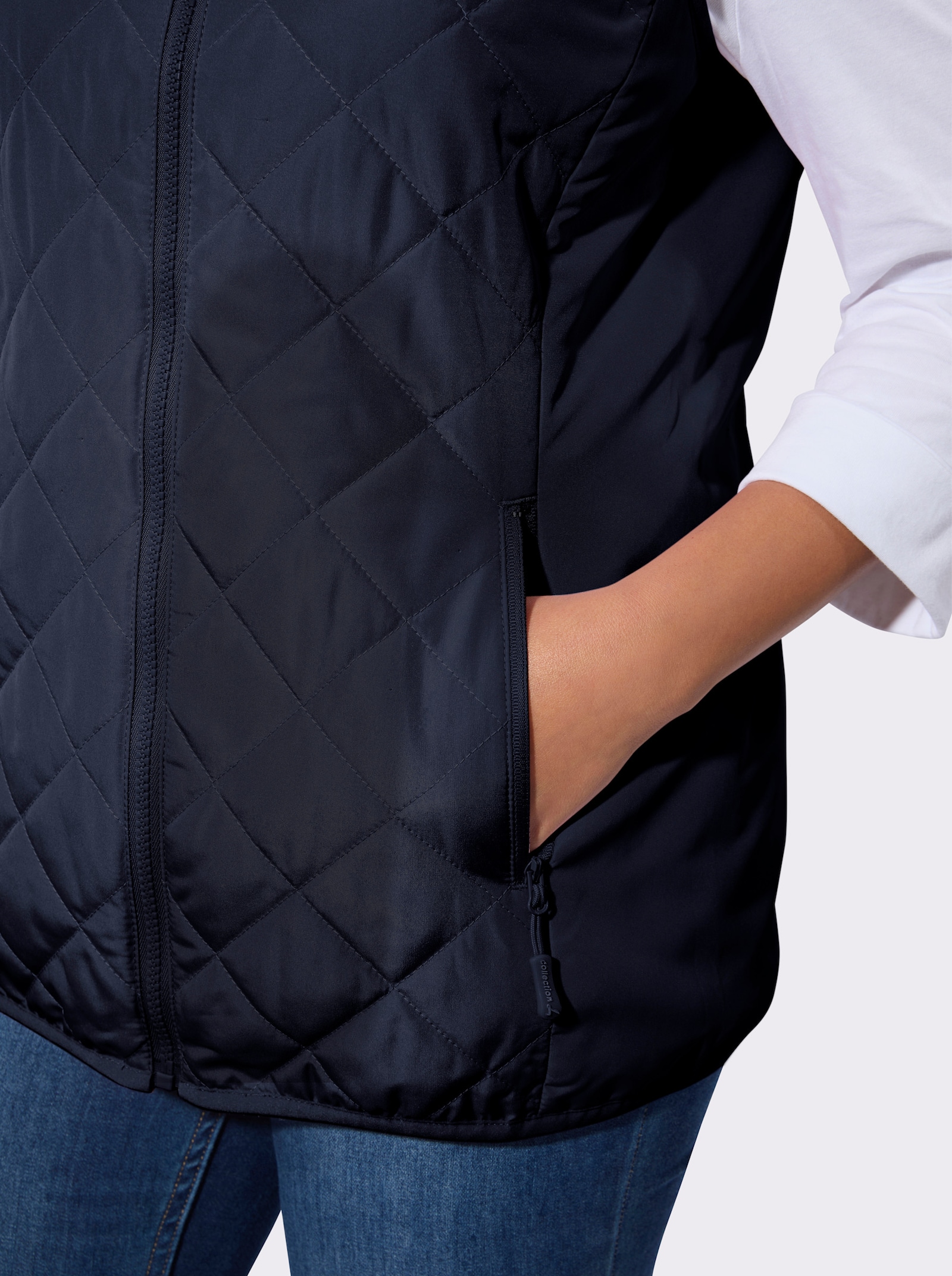 Steppweste in Microfaser-Qualität - marine