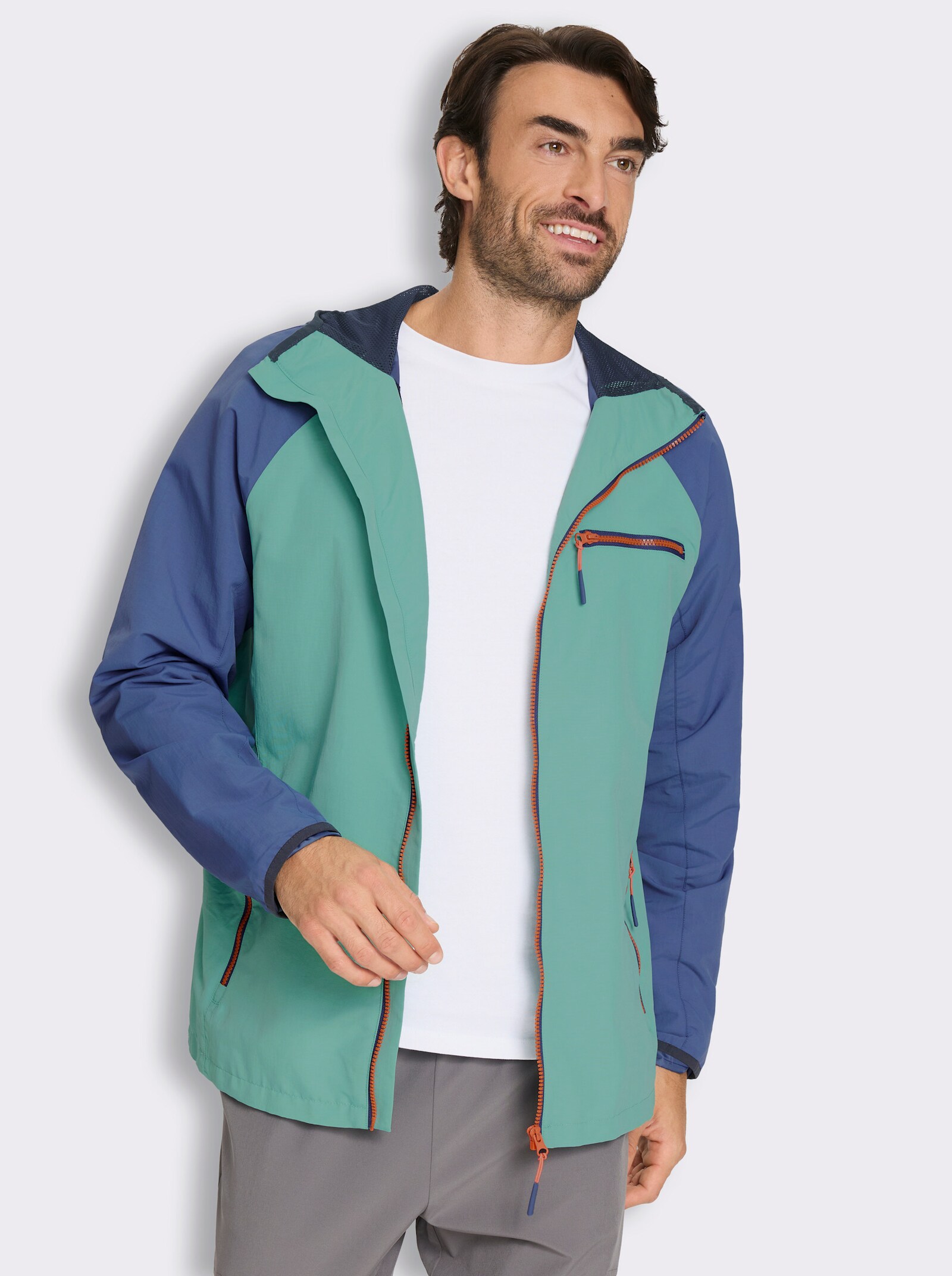 Catamaran Sports Funktionsjacke mit Kapuze - salbei-marine